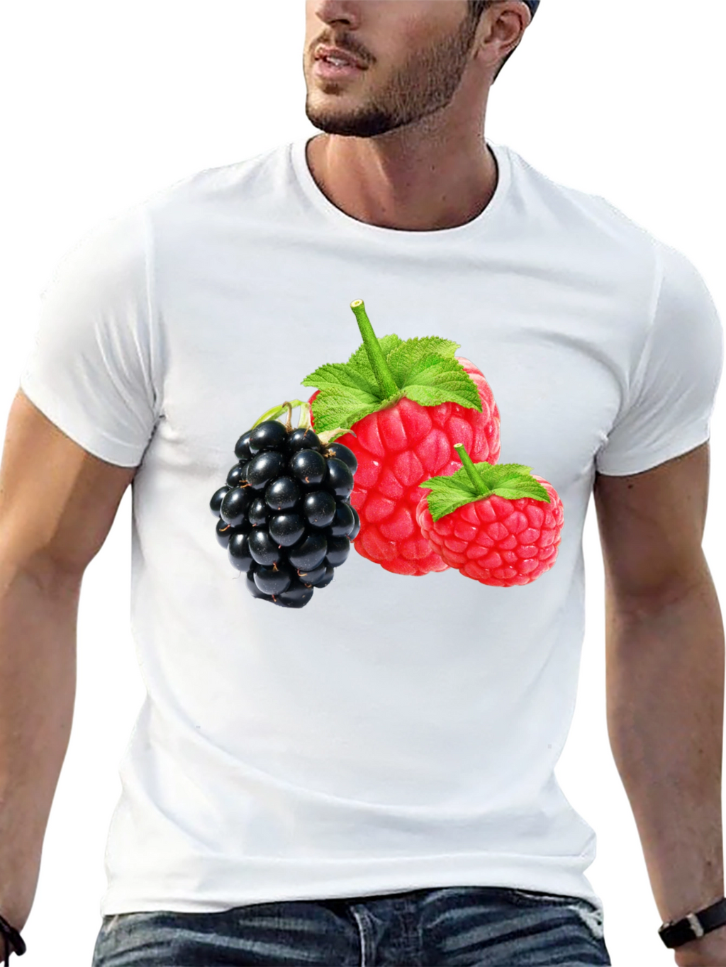 Raspberry and Blackberry Graphic T-Shirt