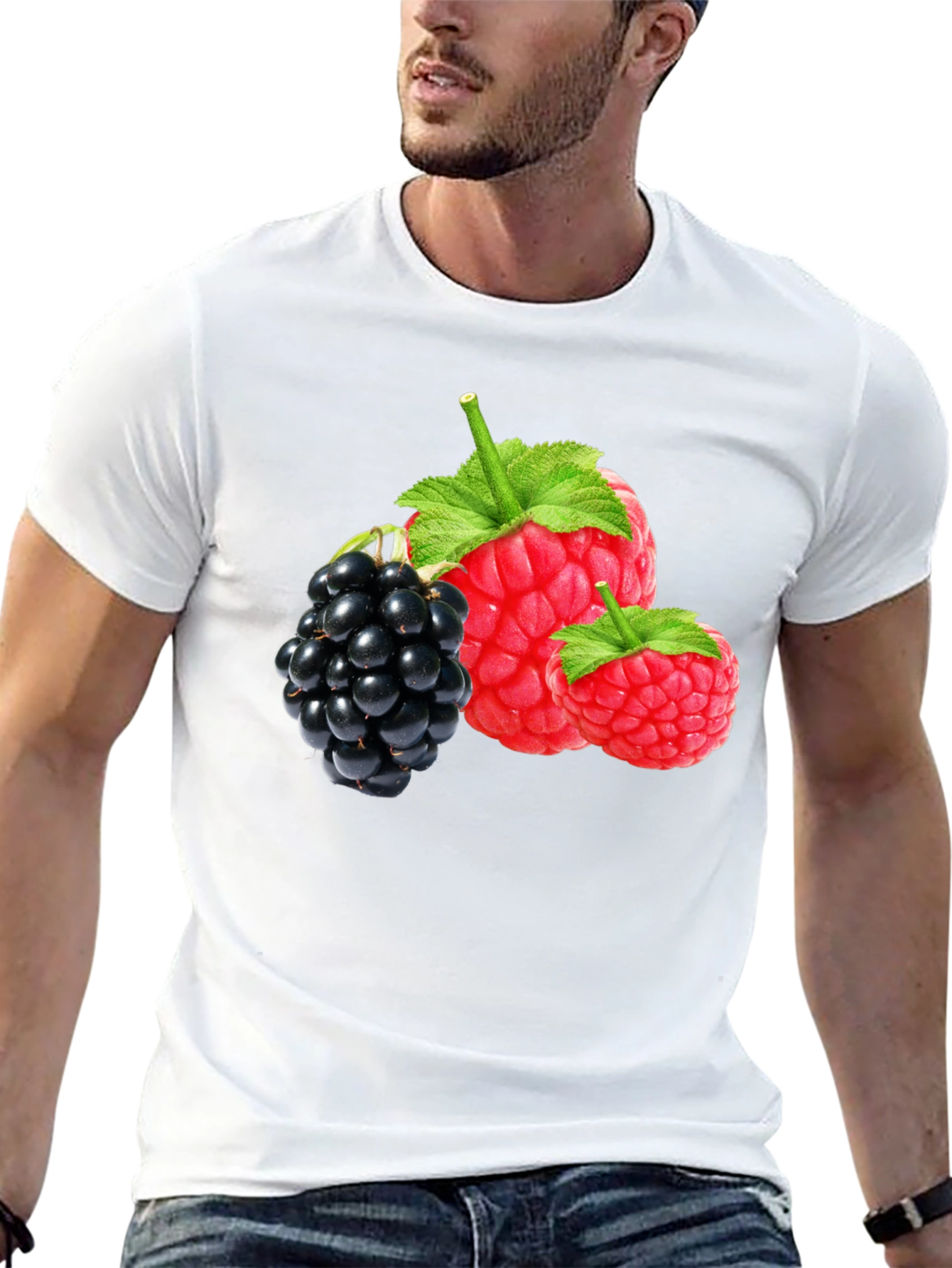 Raspberry and Blackberry Graphic T-Shirt