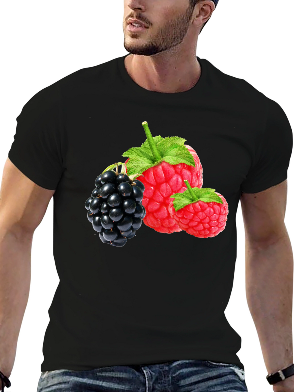 Raspberry and Blackberry Graphic T-Shirt