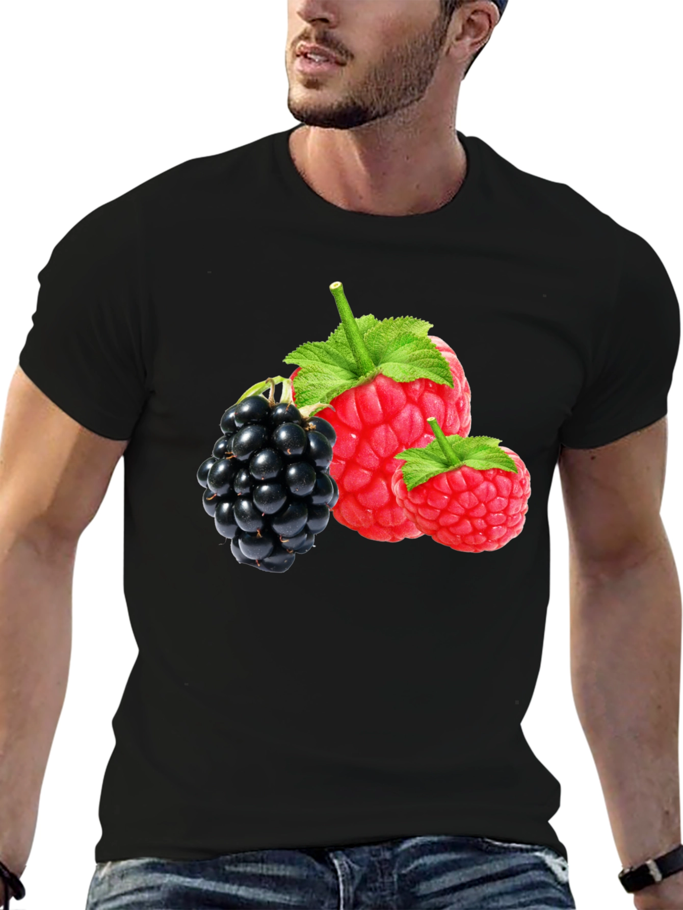 Raspberry and Blackberry Graphic T-Shirt