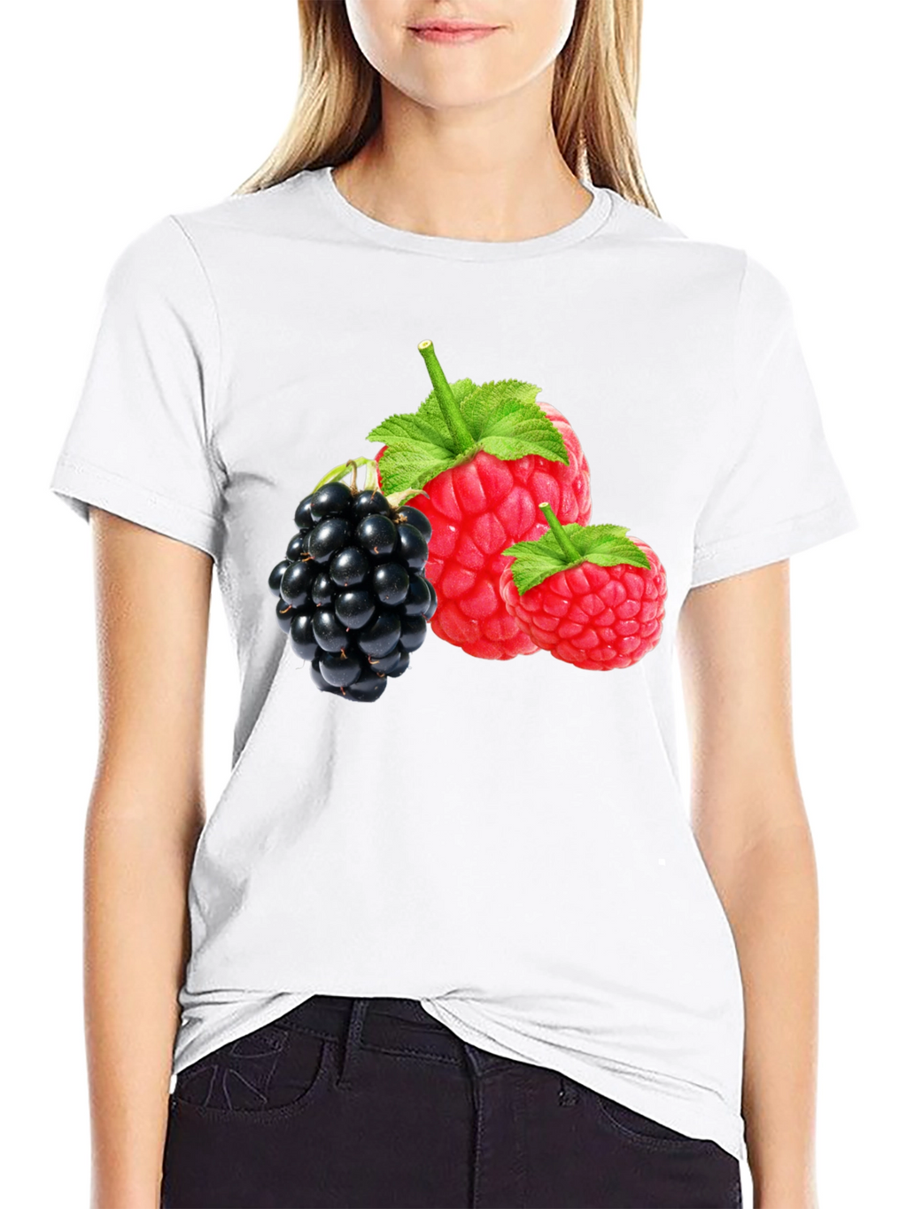 Raspberry and Blackberry Graphic T-Shirt