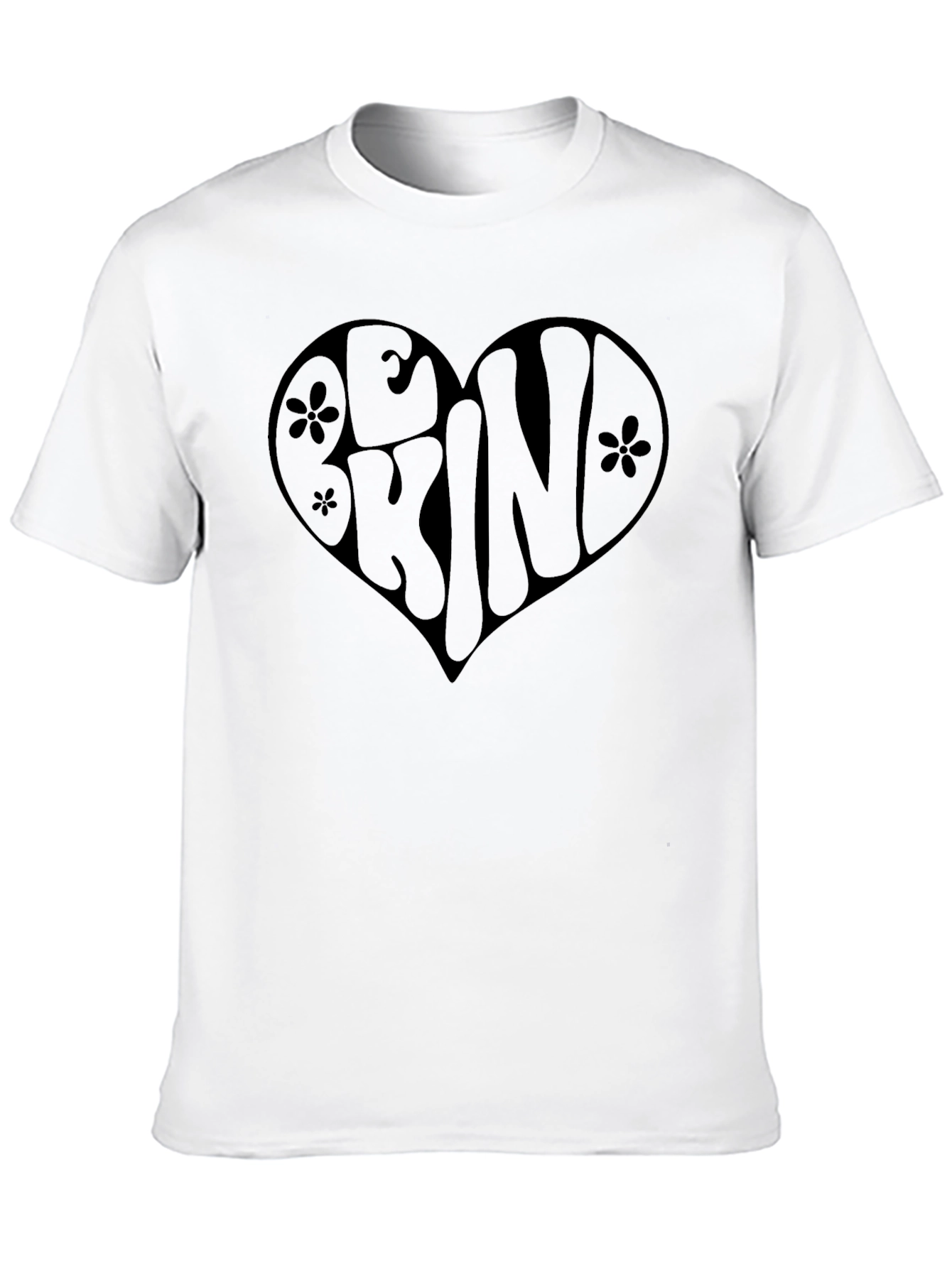 Be Kind Heart Graphic Tee - Black