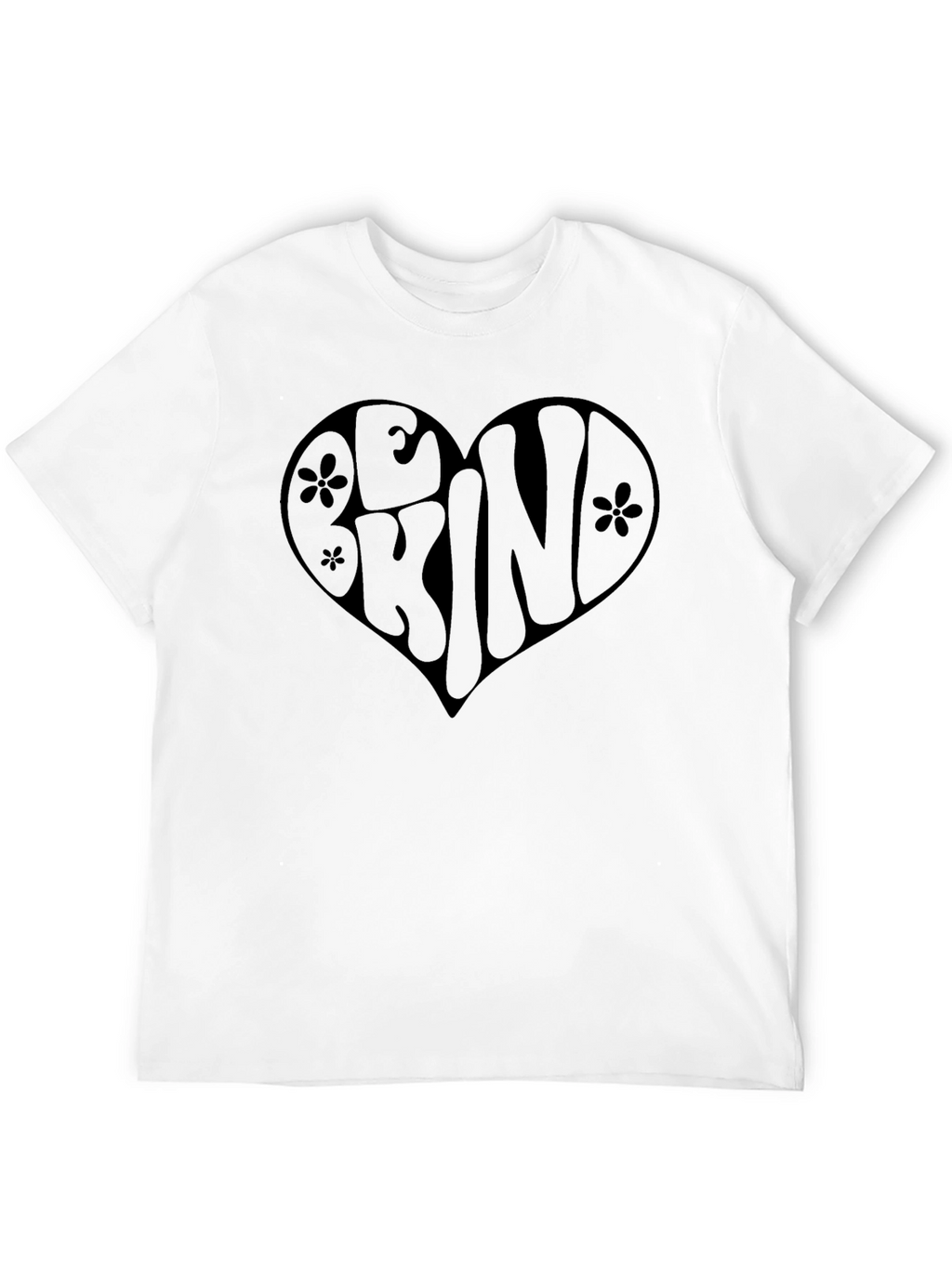 Be Kind Heart Graphic Tee - Black