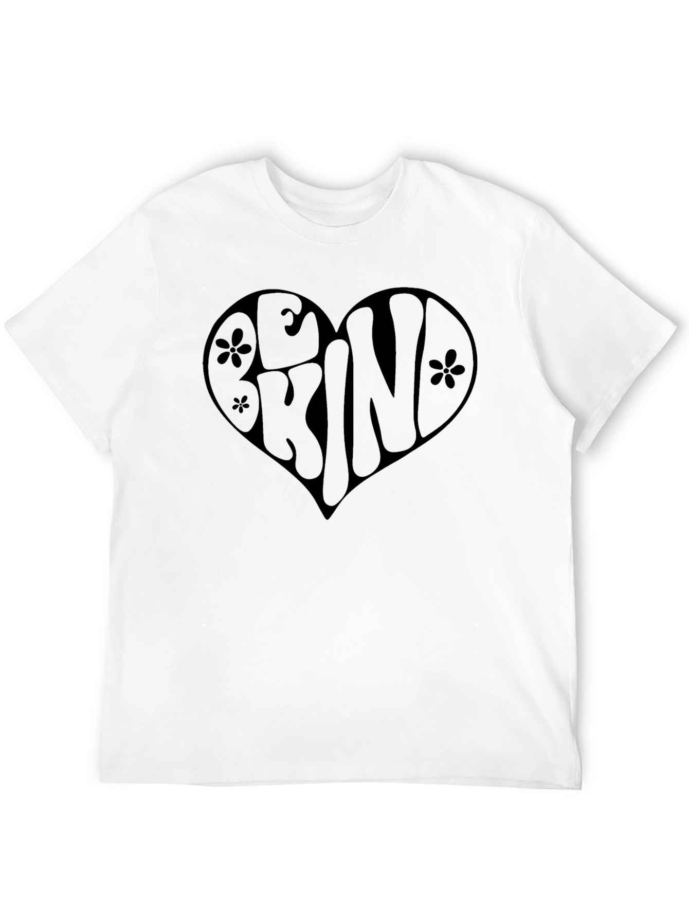 Be Kind Heart Graphic Tee - Black