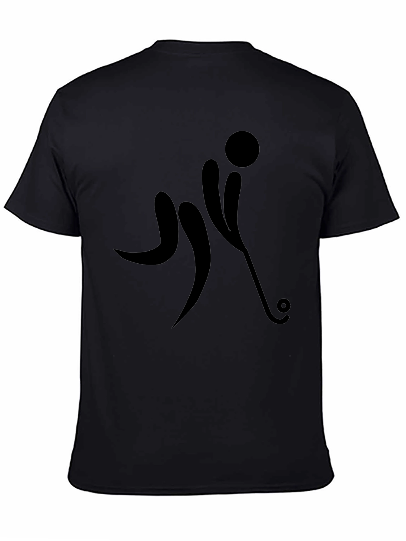 Black Hockey Player Graphic T-Shirt