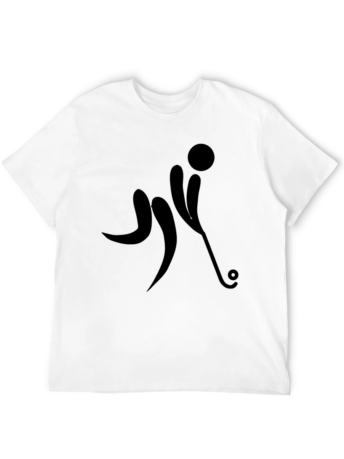 Black Hockey Player Graphic T-Shirt
