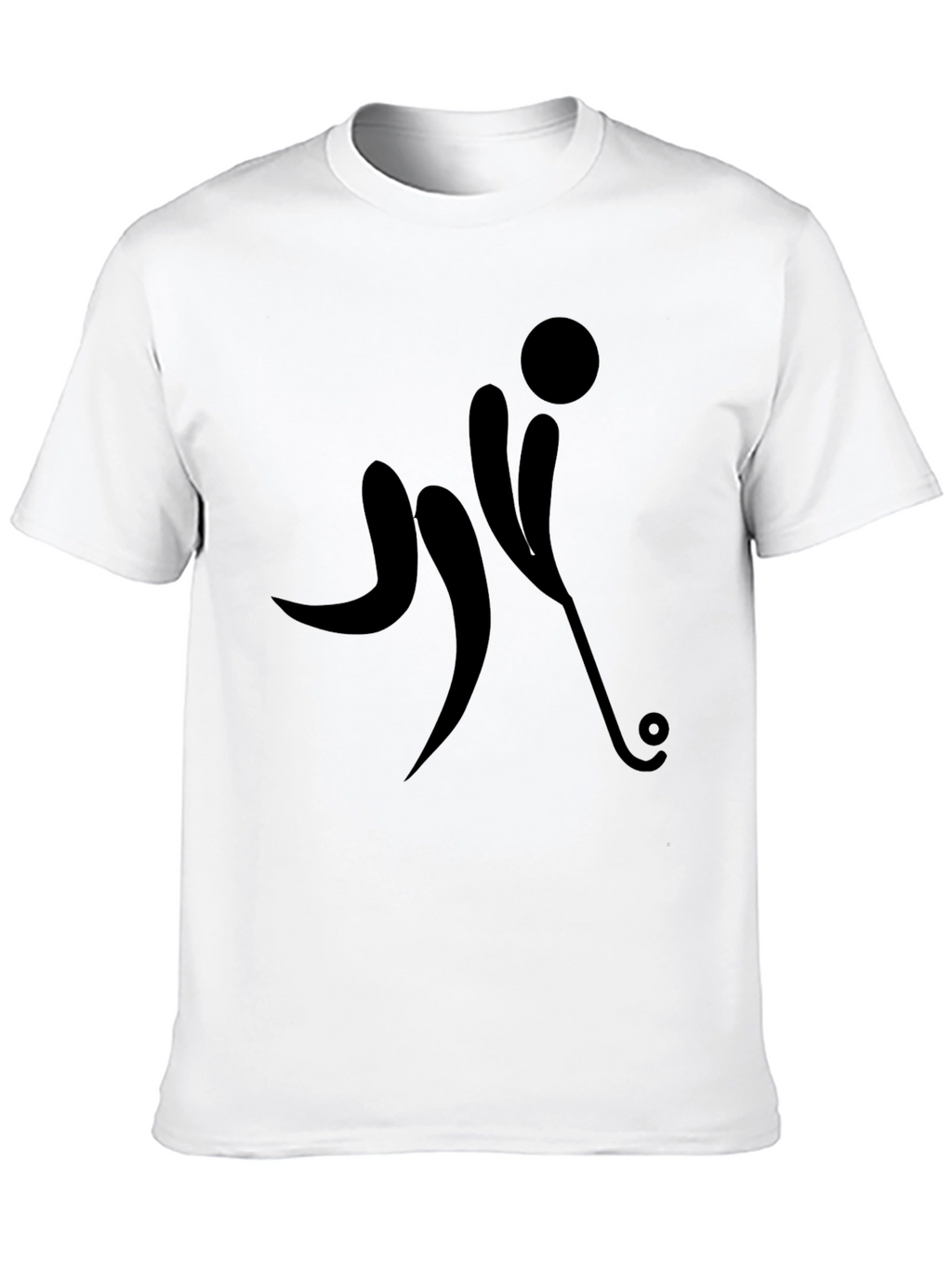 Black Hockey Player Graphic T-Shirt