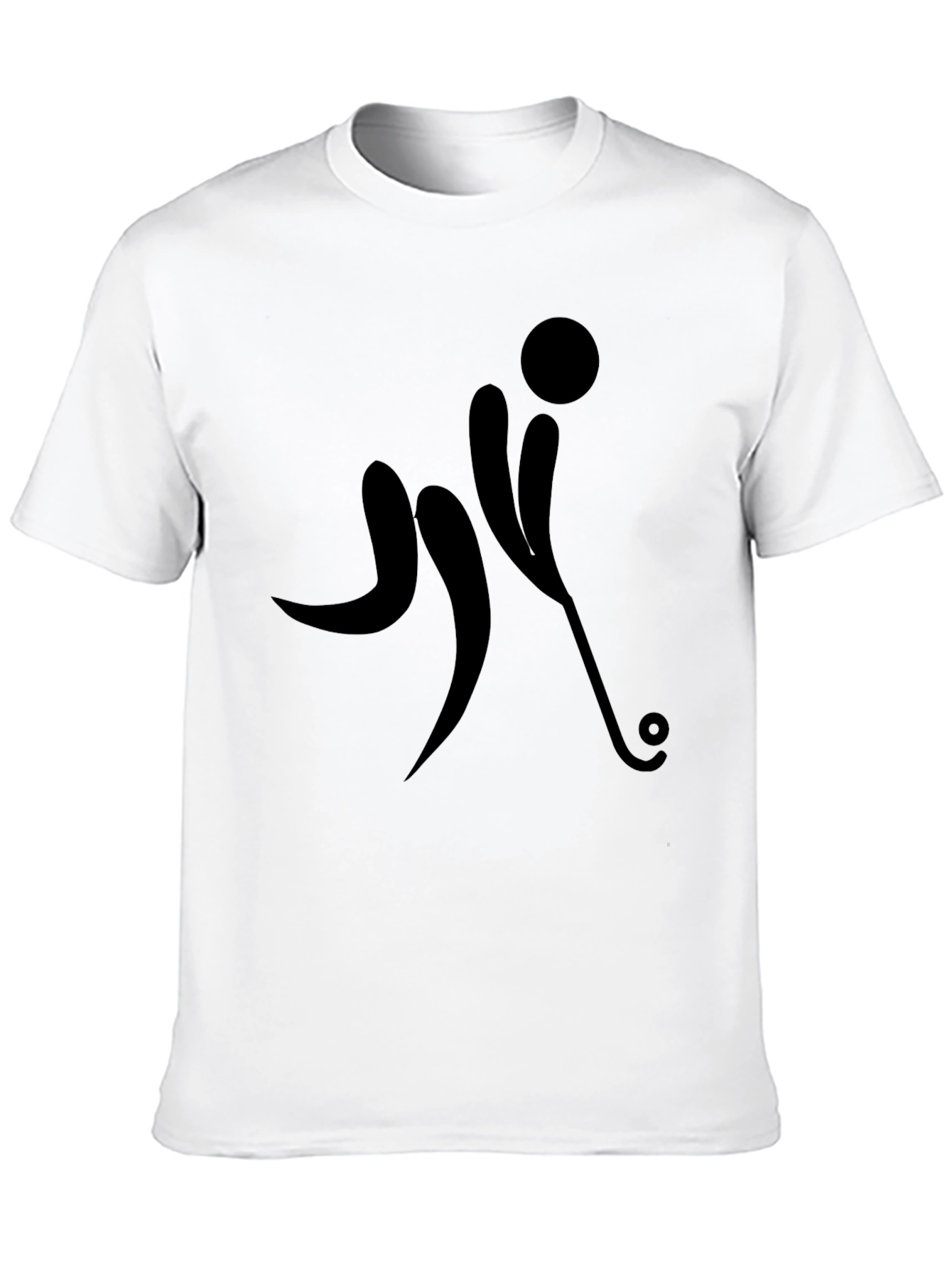 Black Hockey Player Graphic T-Shirt