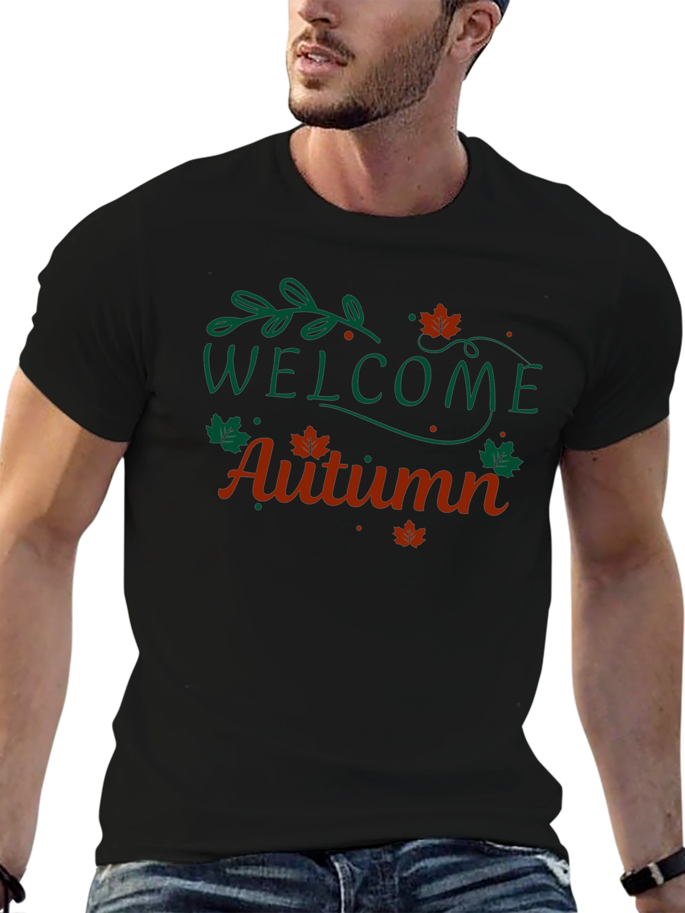 Welcome Autumn Black T-Shirt