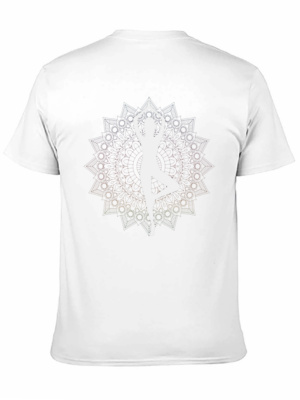 Yoga Mandala Black T-Shirt - Meditative Design
