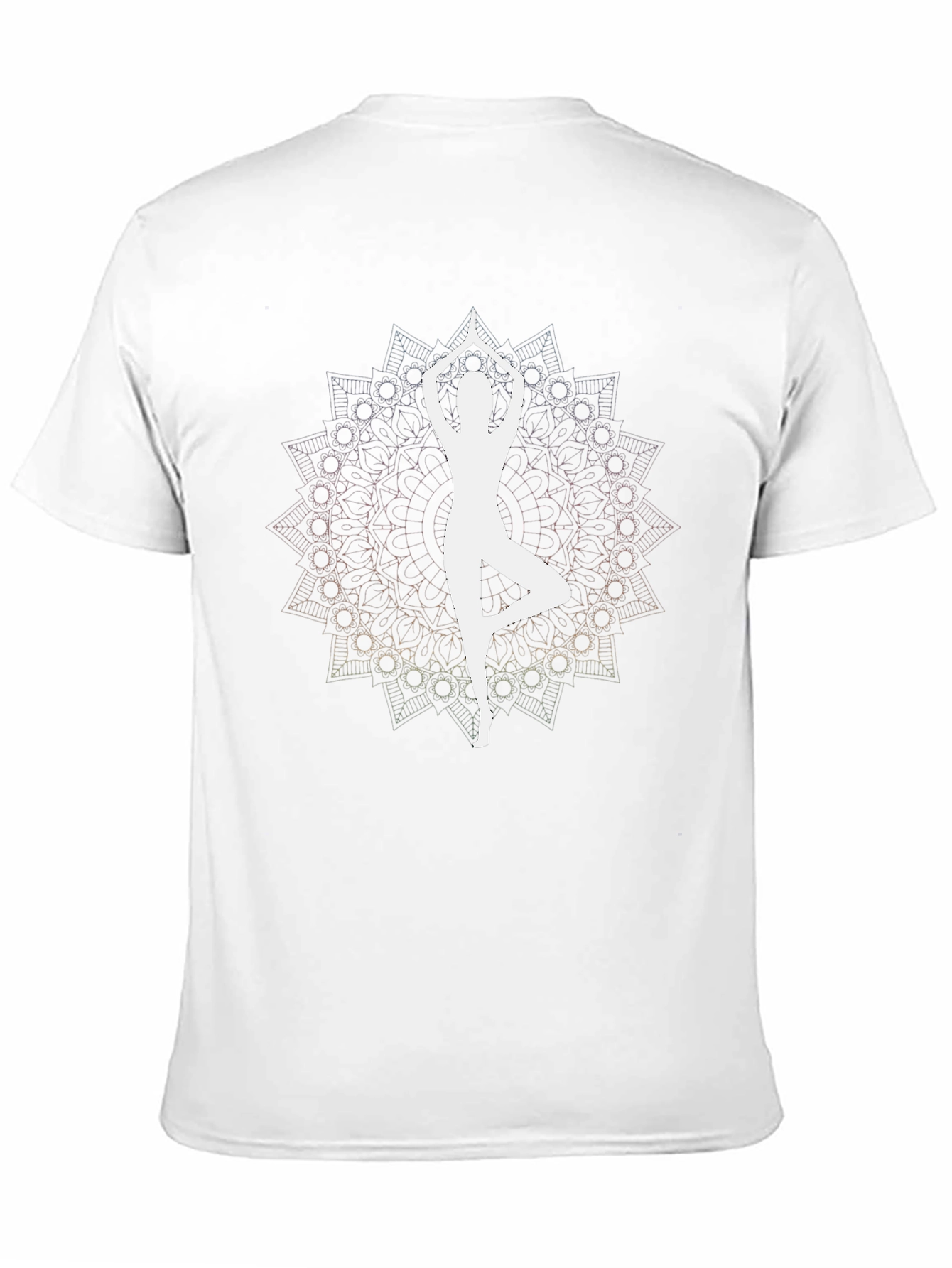 Yoga Mandala Black T-Shirt - Meditative Design