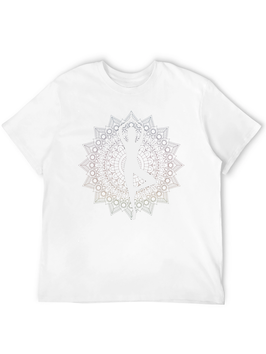 Yoga Mandala Black T-Shirt - Meditative Design