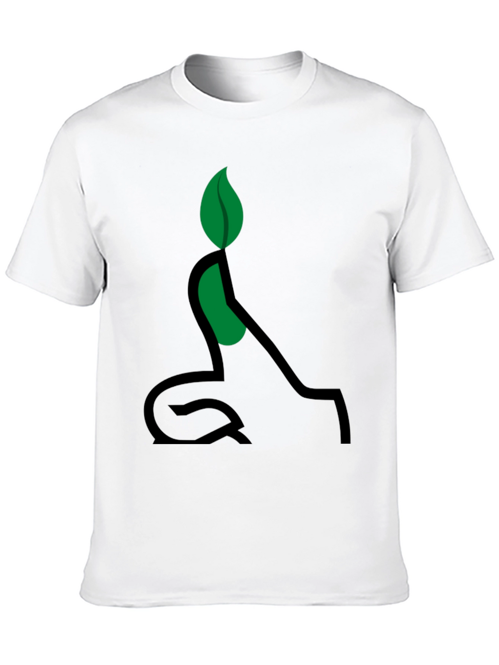 Eco-Friendly Plant Yoga T-Shirt - Black