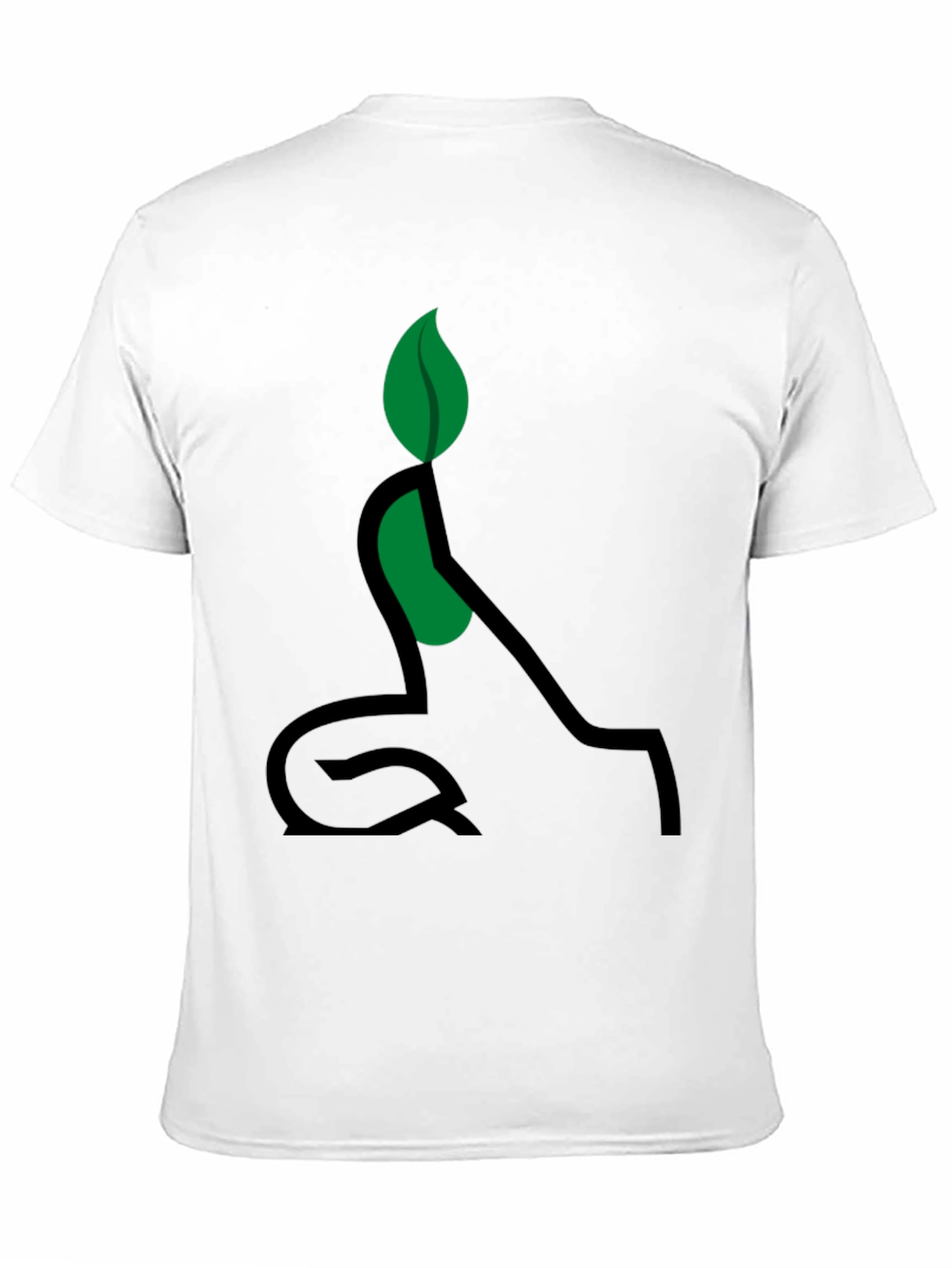 Eco-Friendly Plant Yoga T-Shirt - Black