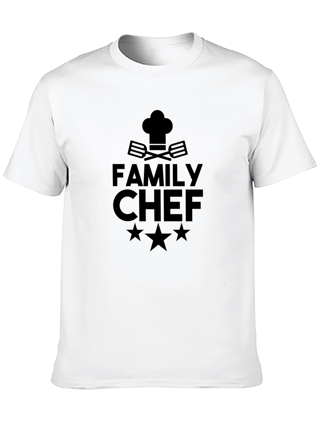 Family Chef Graphic T-Shirt - Black Casual Tee