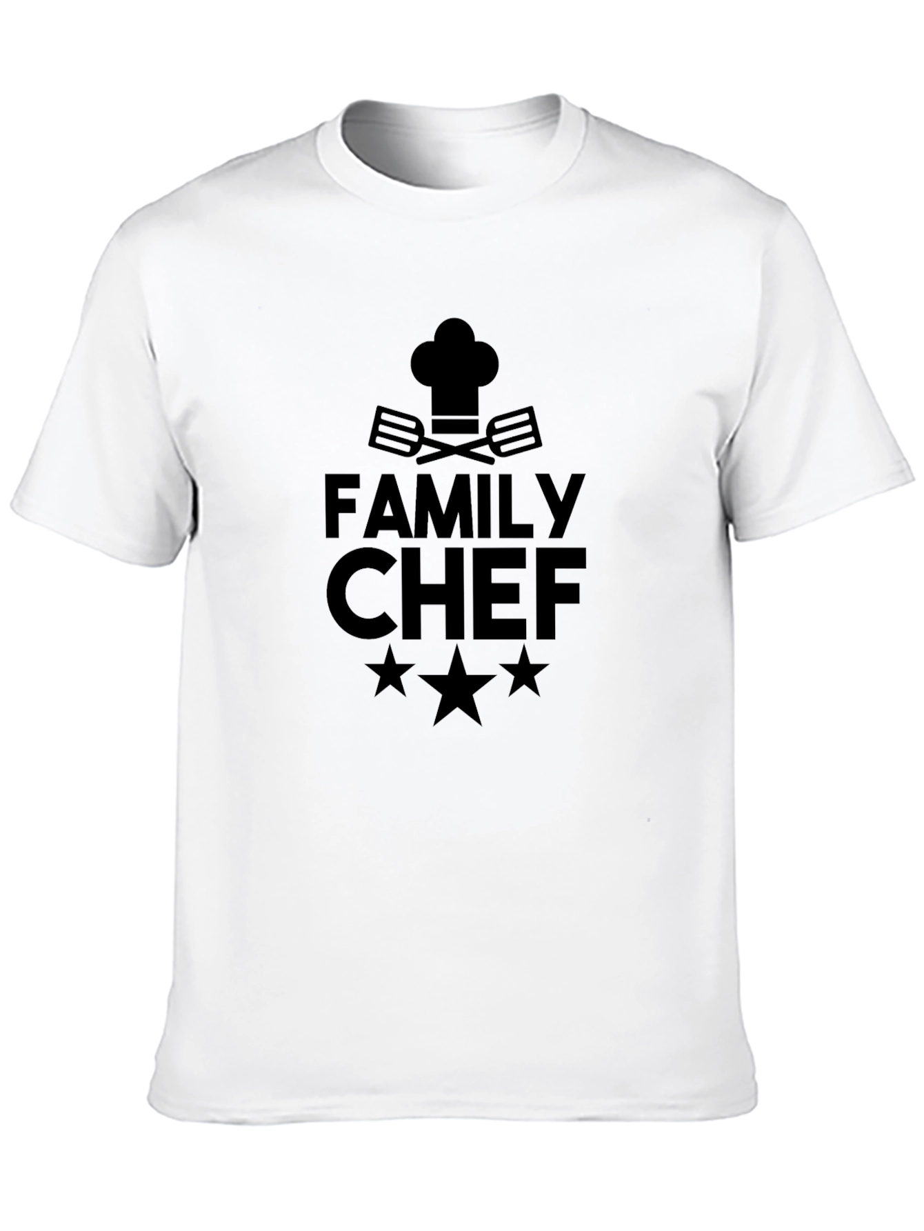 Family Chef Graphic T-Shirt - Black Casual Tee