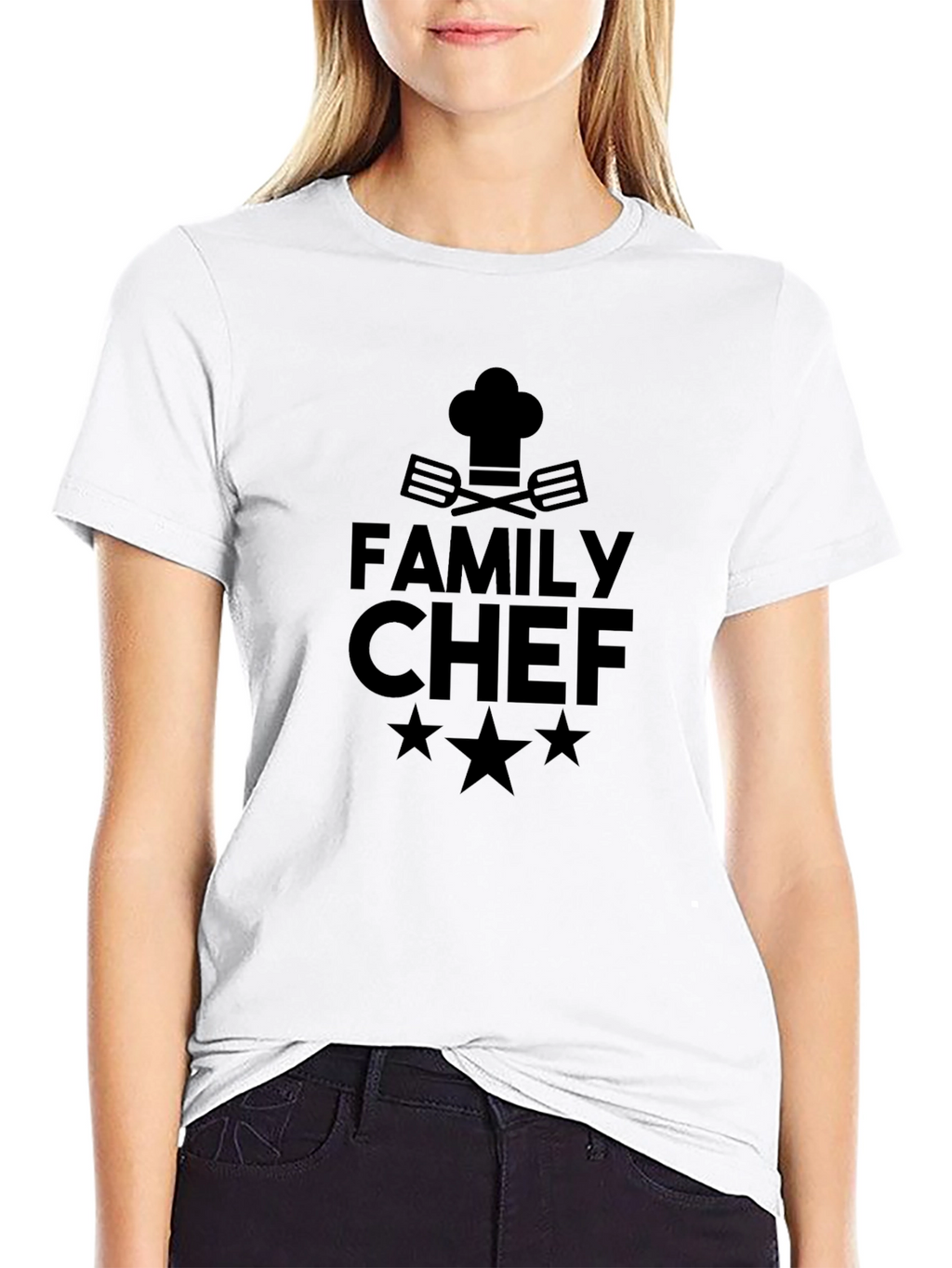 Family Chef Graphic T-Shirt - Black Casual Tee