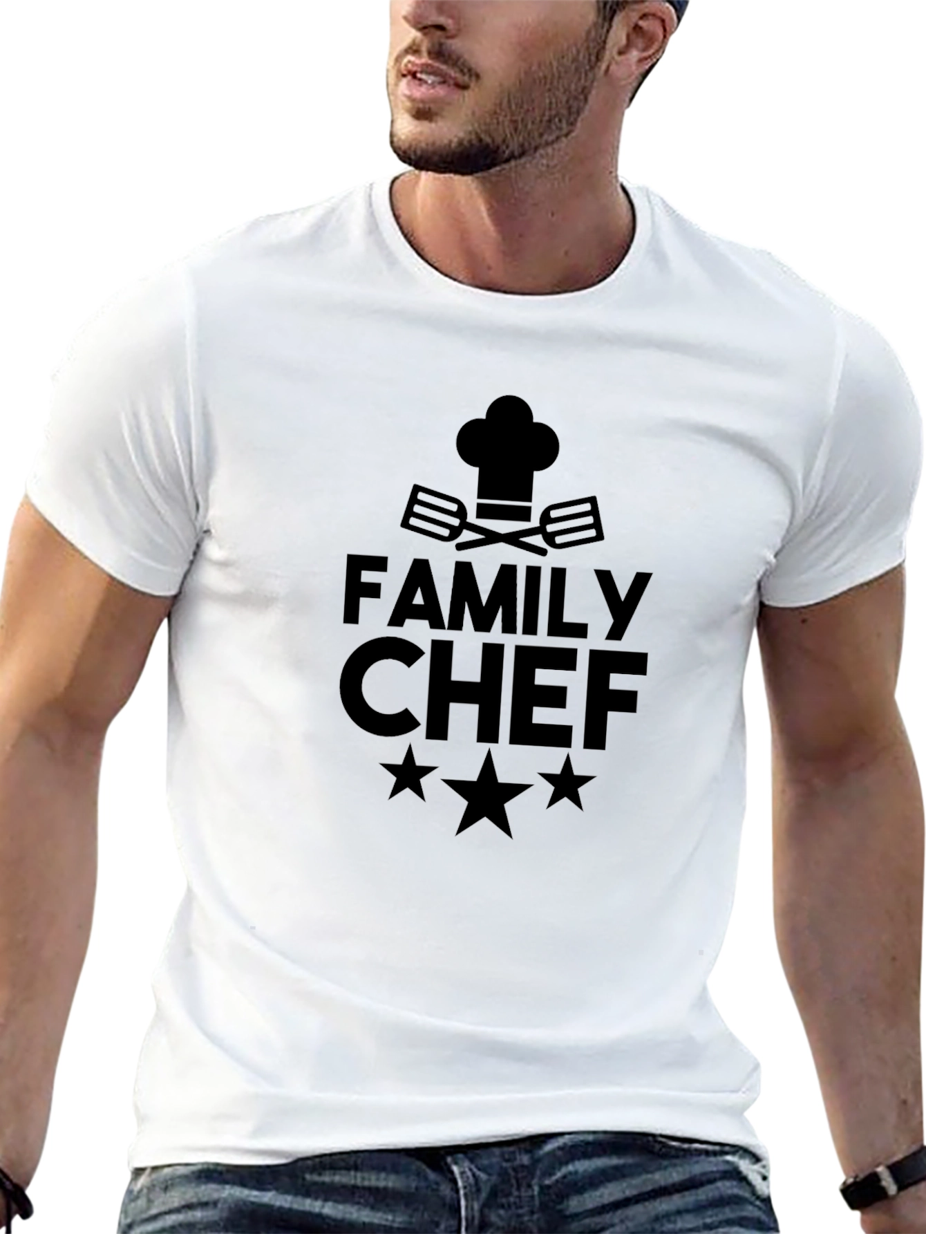 Family Chef Graphic T-Shirt - Black Casual Tee