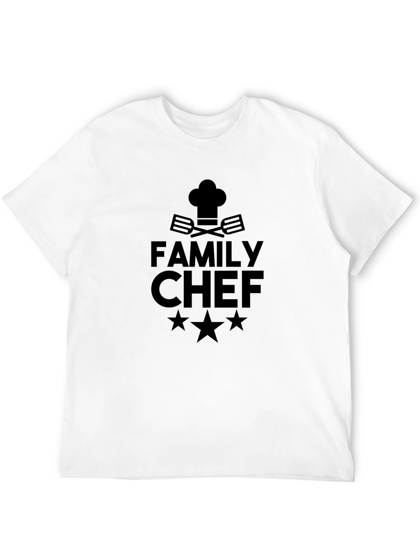 Family Chef Graphic T-Shirt - Black Casual Tee