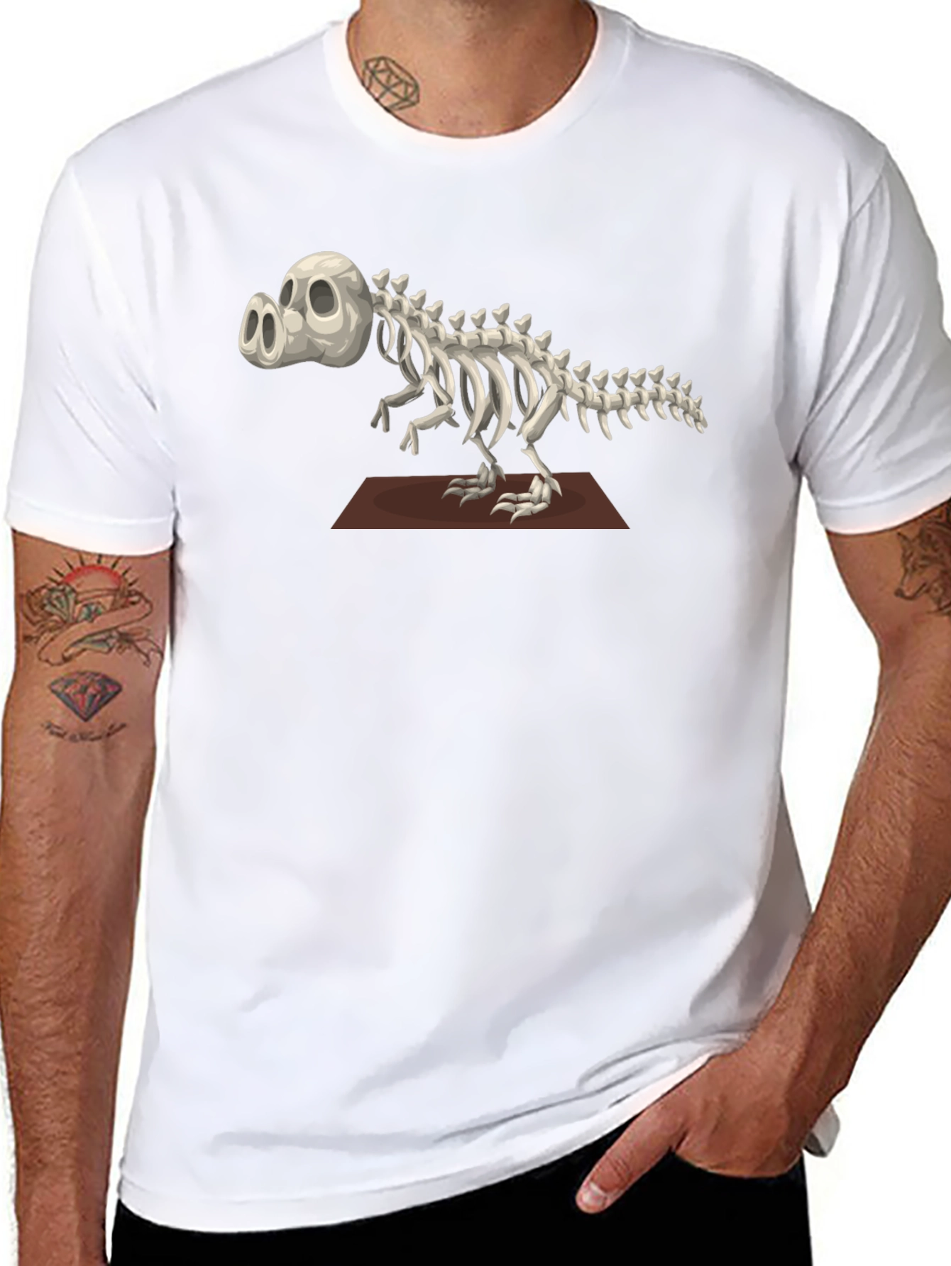 Cool Dry Bones Dinosaur Skeleton T-Shirt