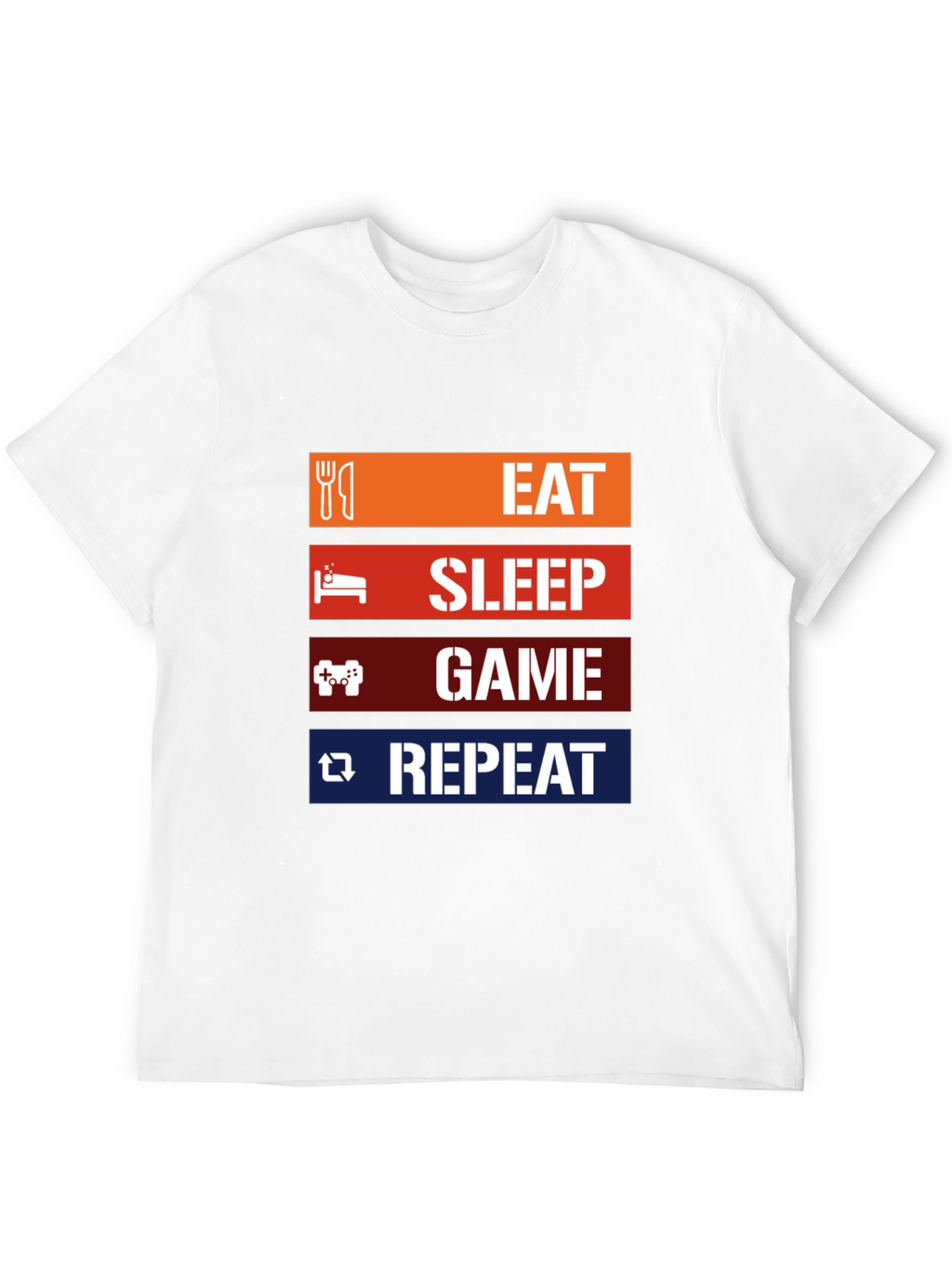 Eat Sleep Game Repeat Black T-Shirt