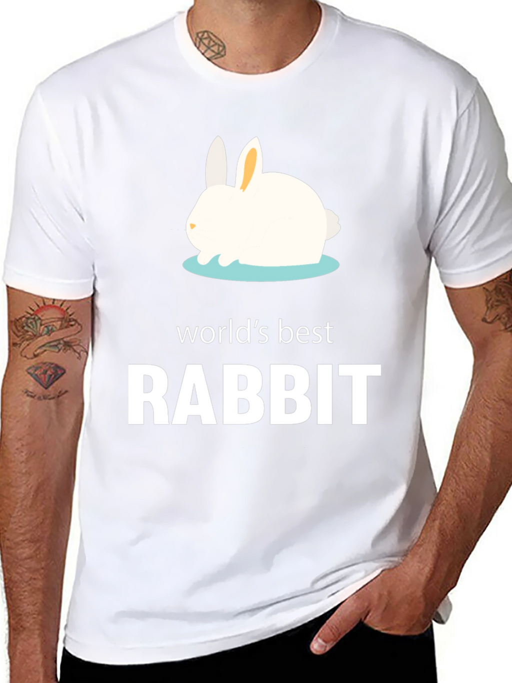 Worlds Best Rabbit T-Shirt - Black