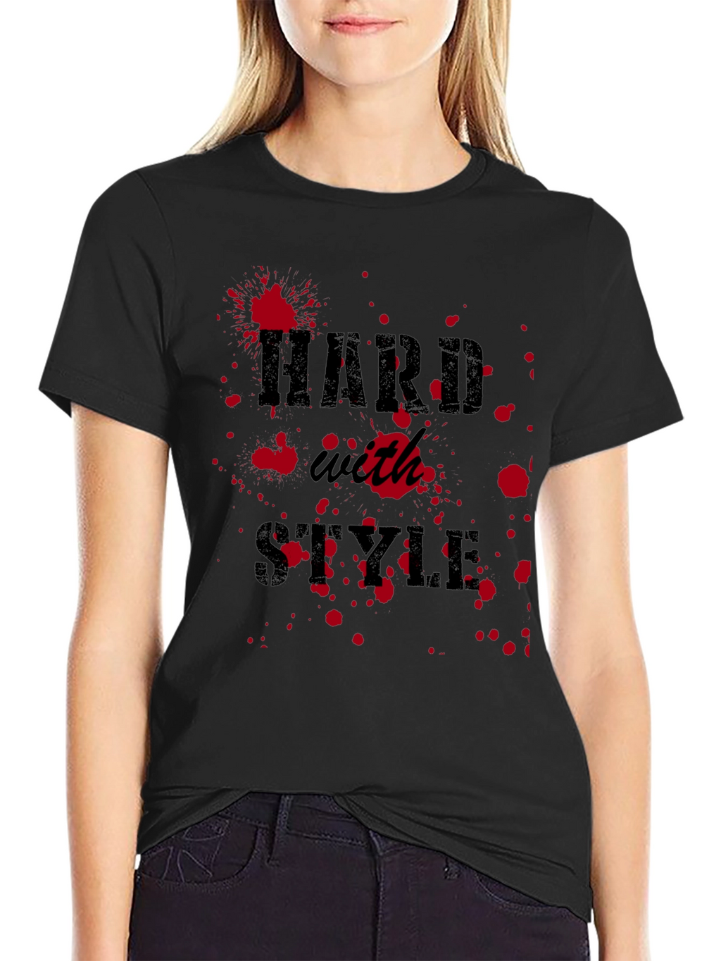 Hard with Style Graphic Tee - Black