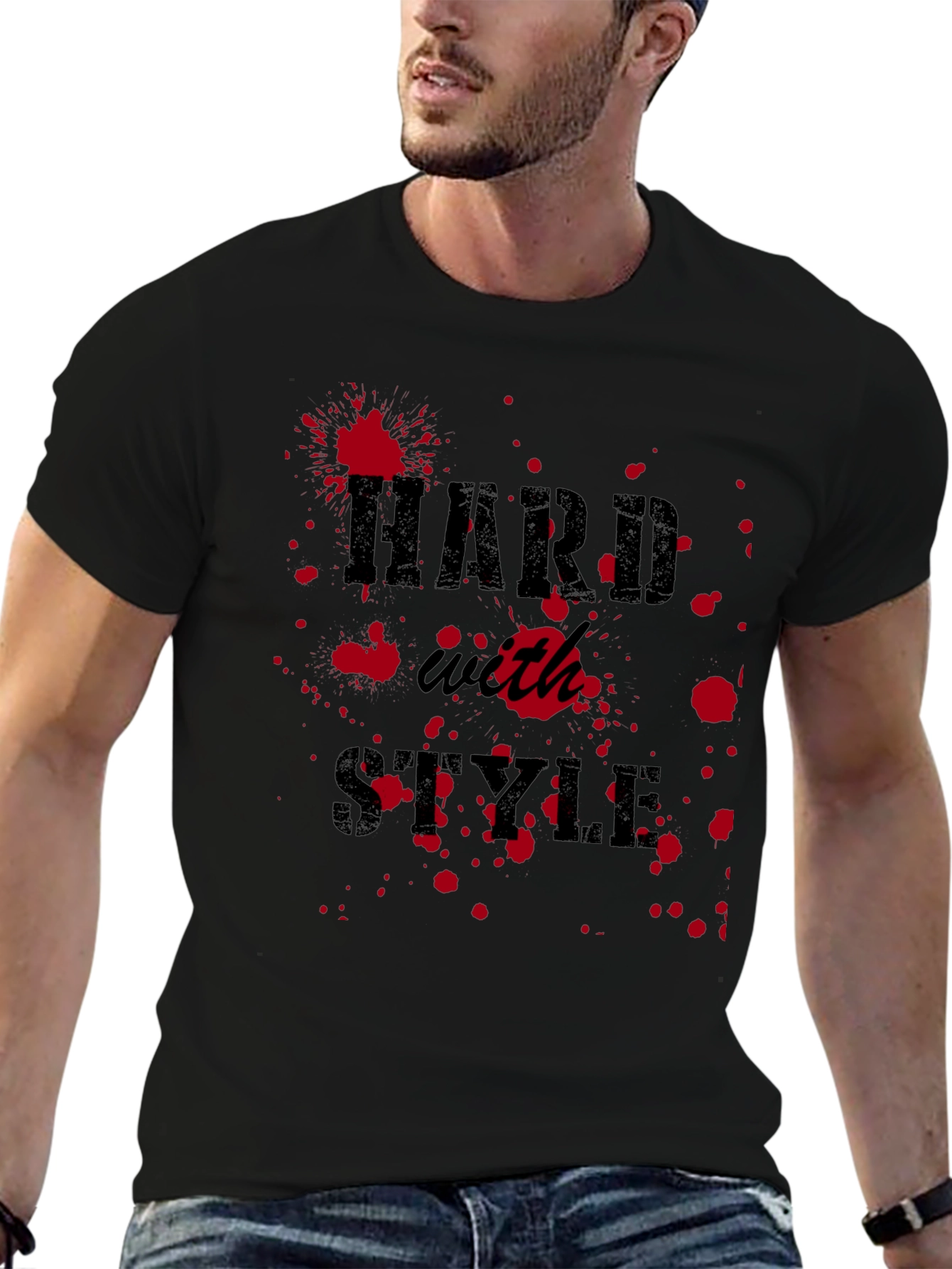 Hard with Style Graphic Tee - Black