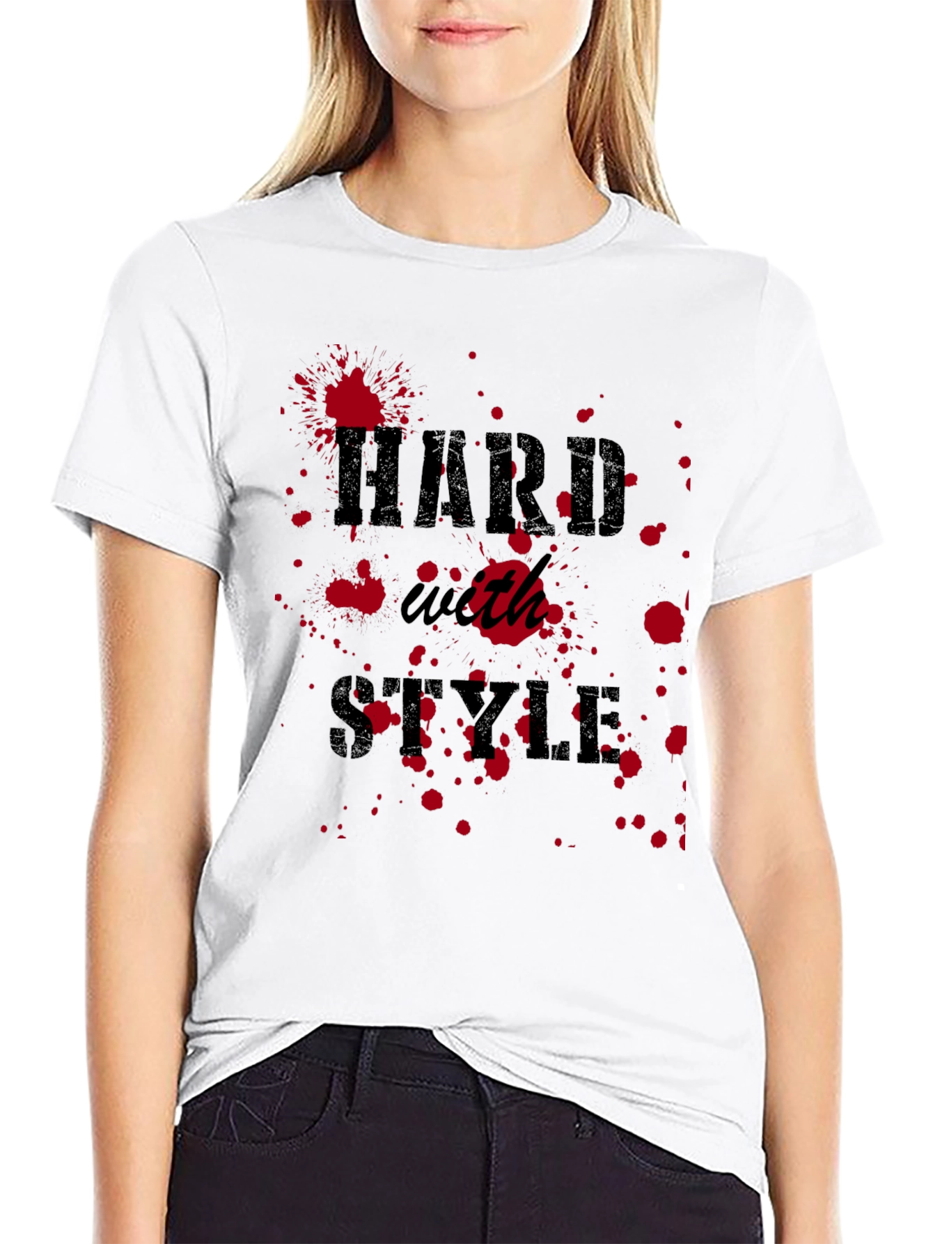 Hard with Style Graphic Tee - Black