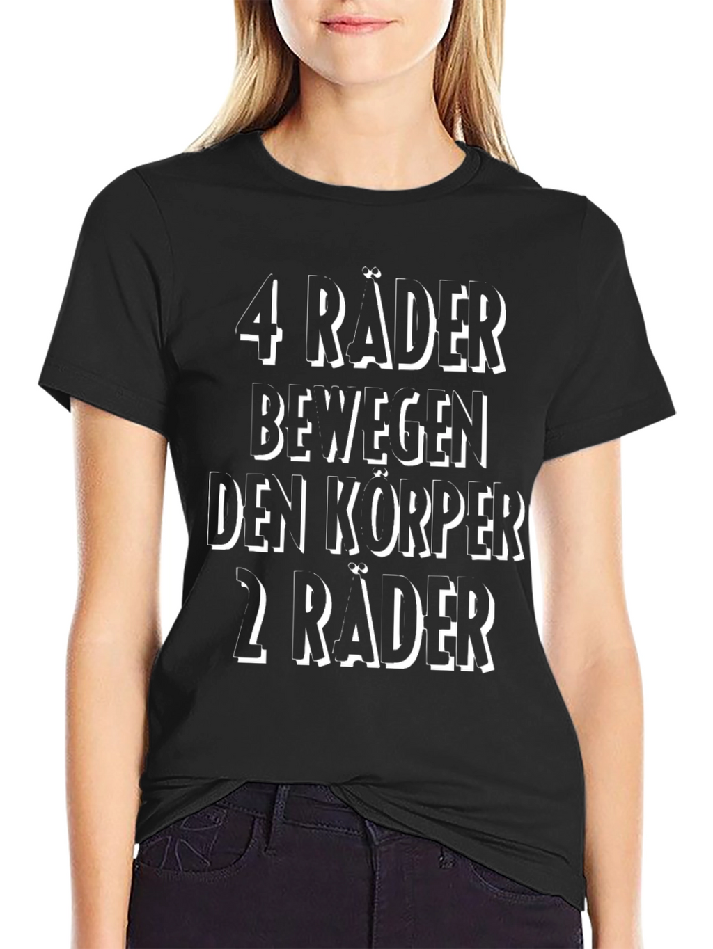 4 Rader Funny Mens Black T-Shirt