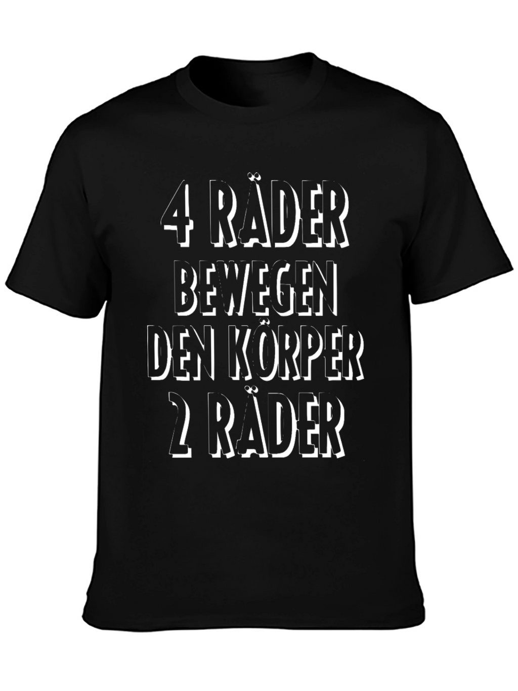 4 Rader Funny Mens Black T-Shirt