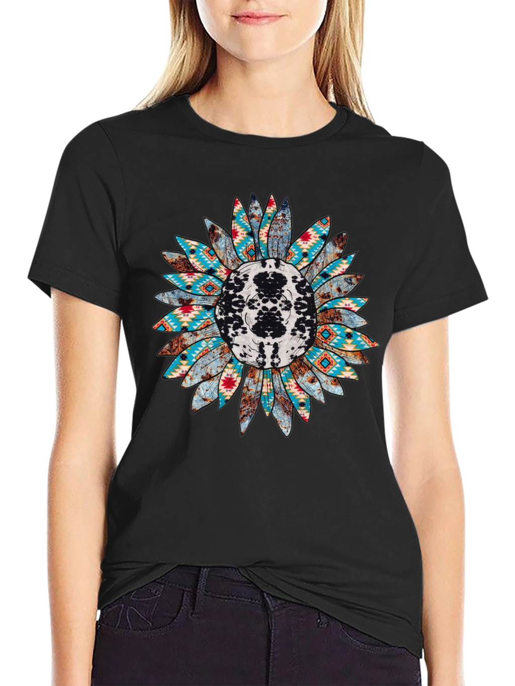 Rustic Sunflower Graphic Tee - Western Style Shirt