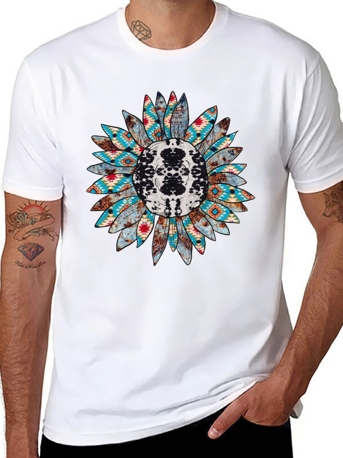 Rustic Sunflower Graphic Tee - Western Style Shirt