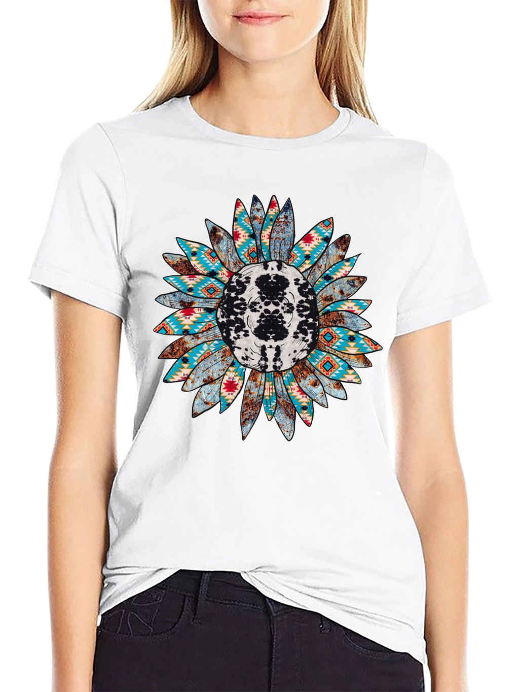 Rustic Sunflower Graphic Tee - Western Style Shirt