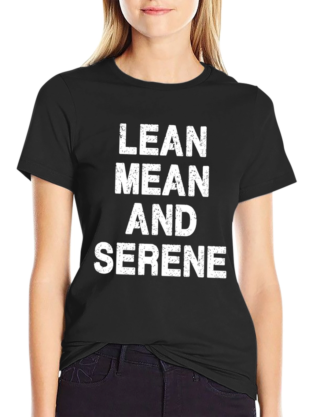 Lean Mean Serene Graphic T-Shirt - Black
