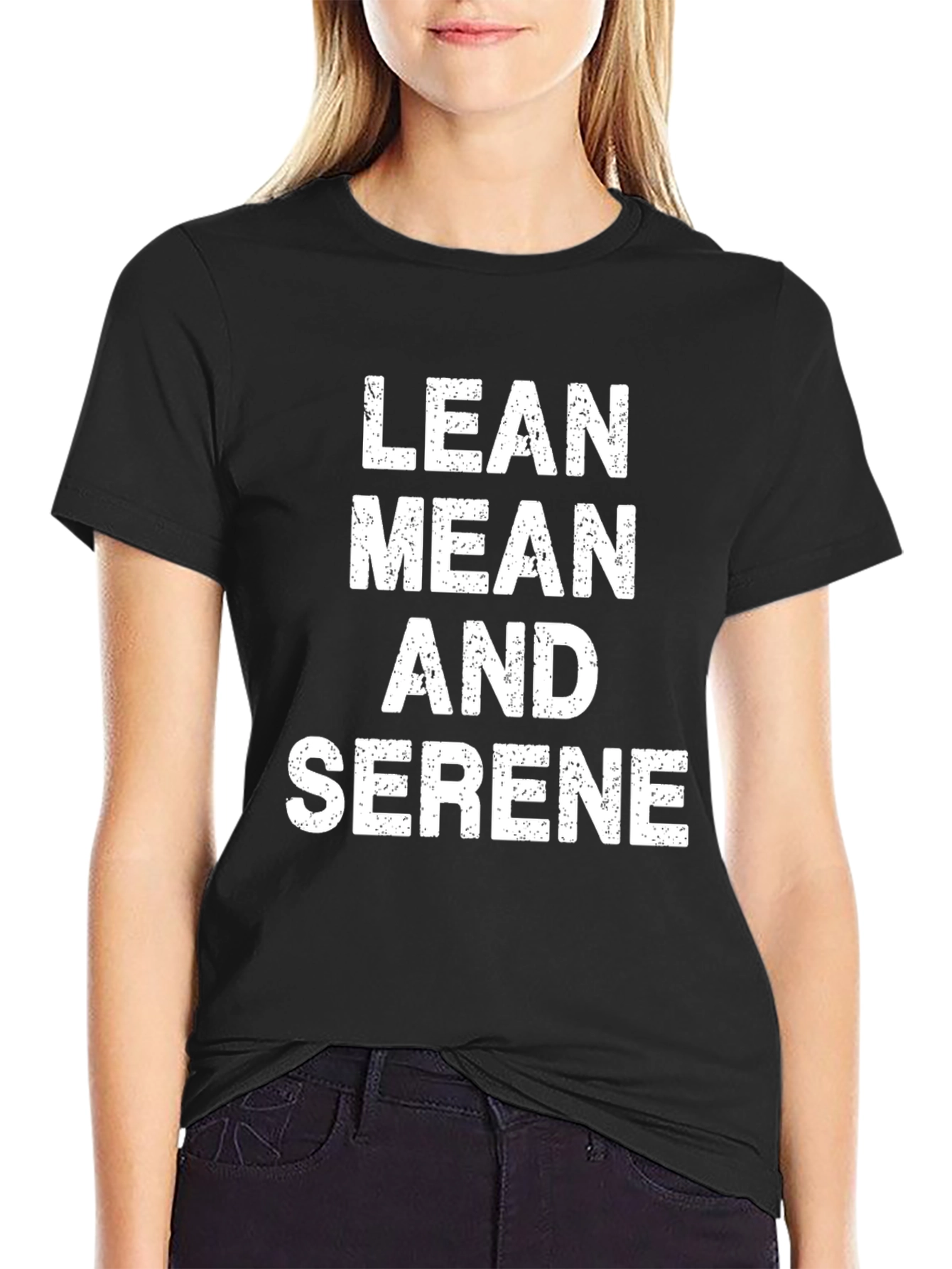 Lean Mean Serene Graphic T-Shirt - Black
