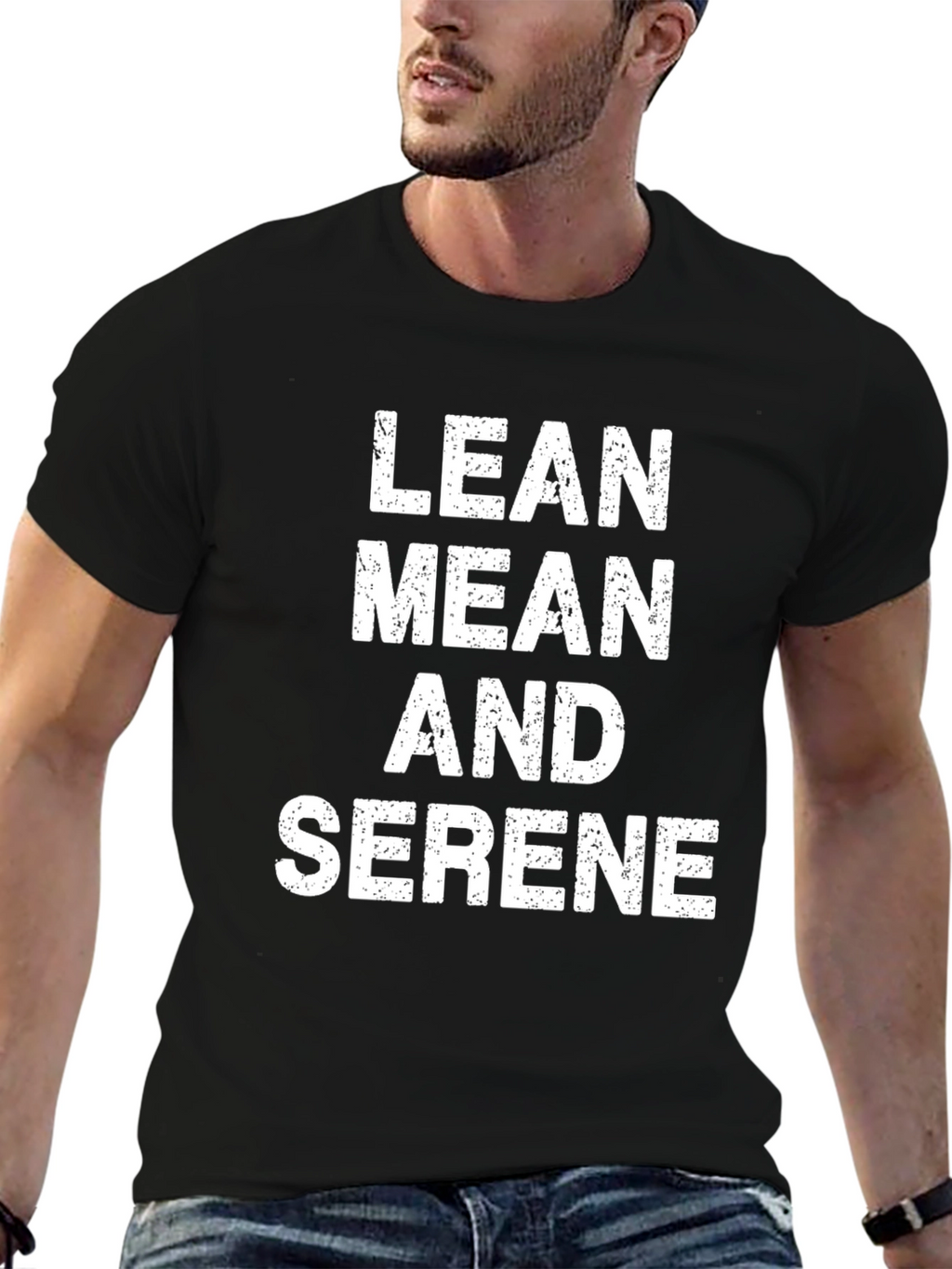 Lean Mean Serene Graphic T-Shirt - Black