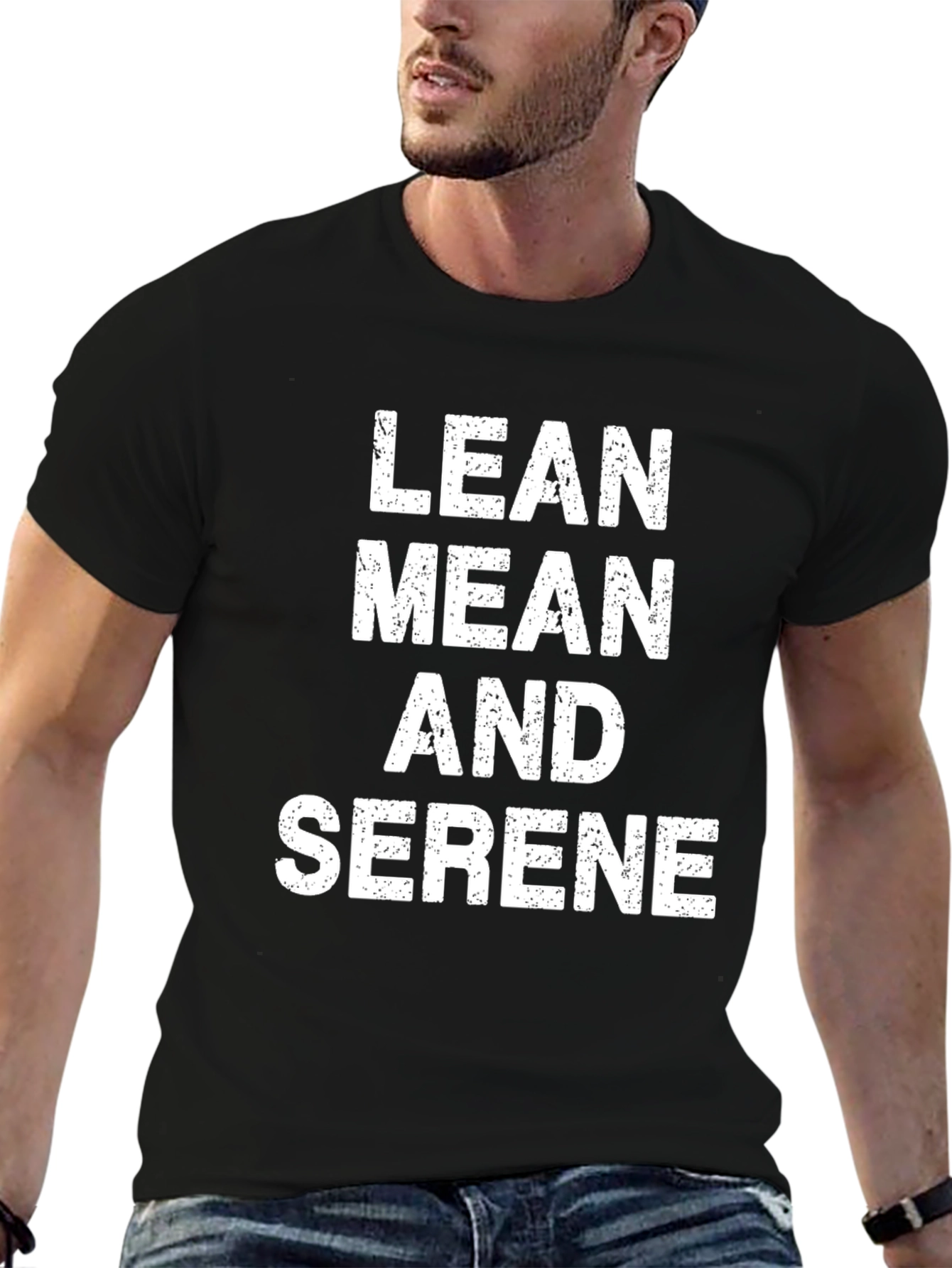 Lean Mean Serene Graphic T-Shirt - Black