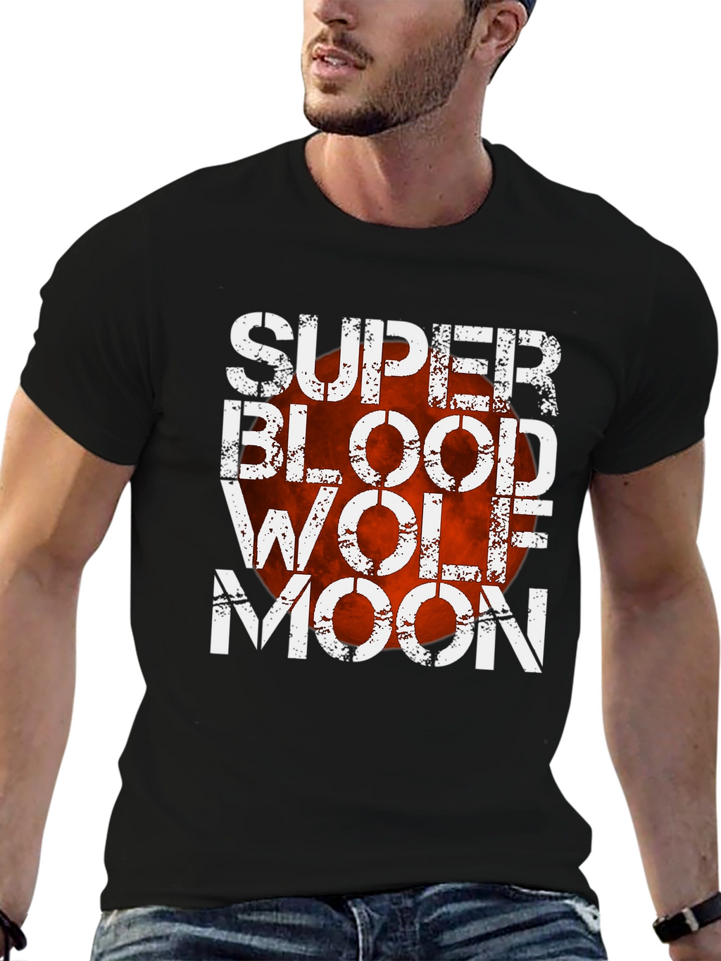 Super Blood Wolf Moon Graphic T-Shirt