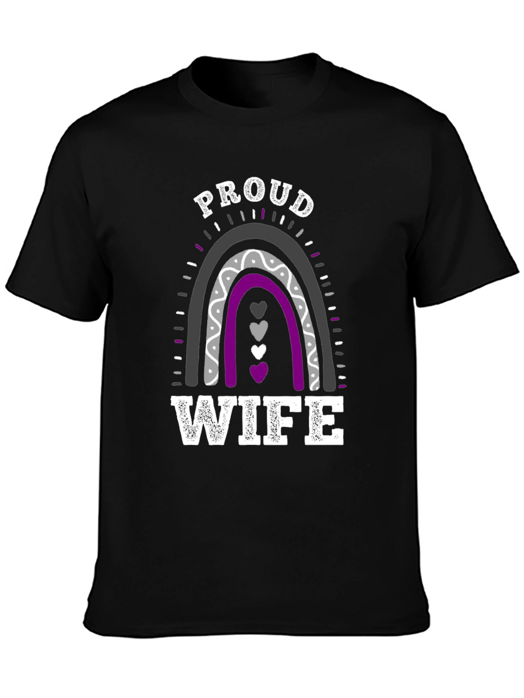 Proud Wife Rainbow Graphic T-Shirt