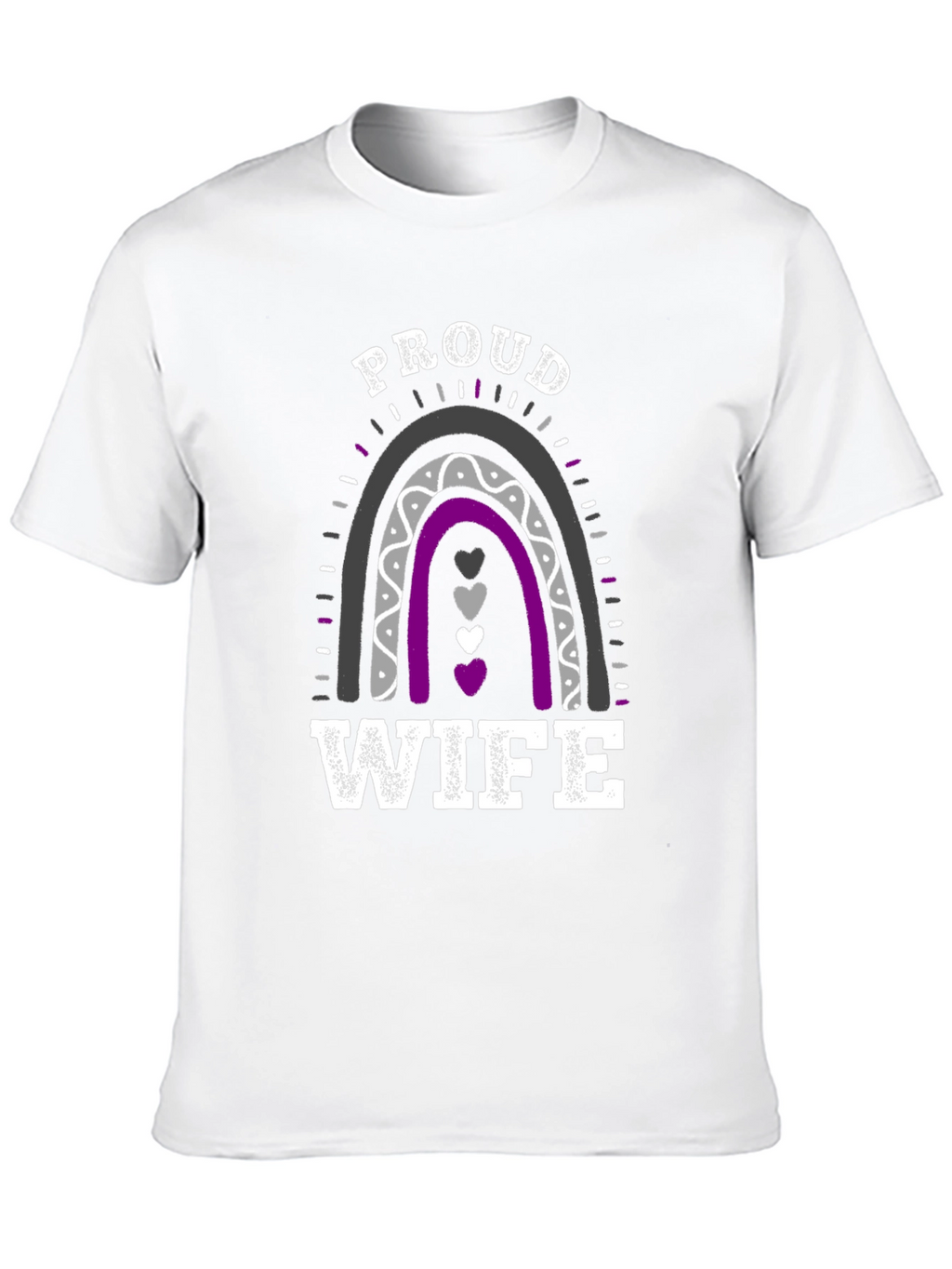 Proud Wife Rainbow Graphic T-Shirt