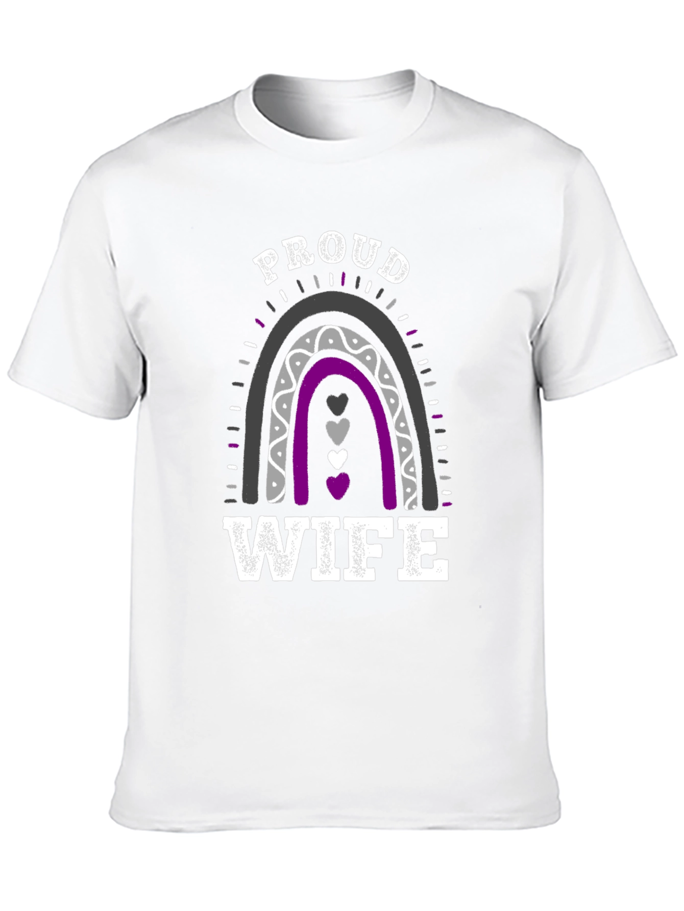 Proud Wife Rainbow Graphic T-Shirt