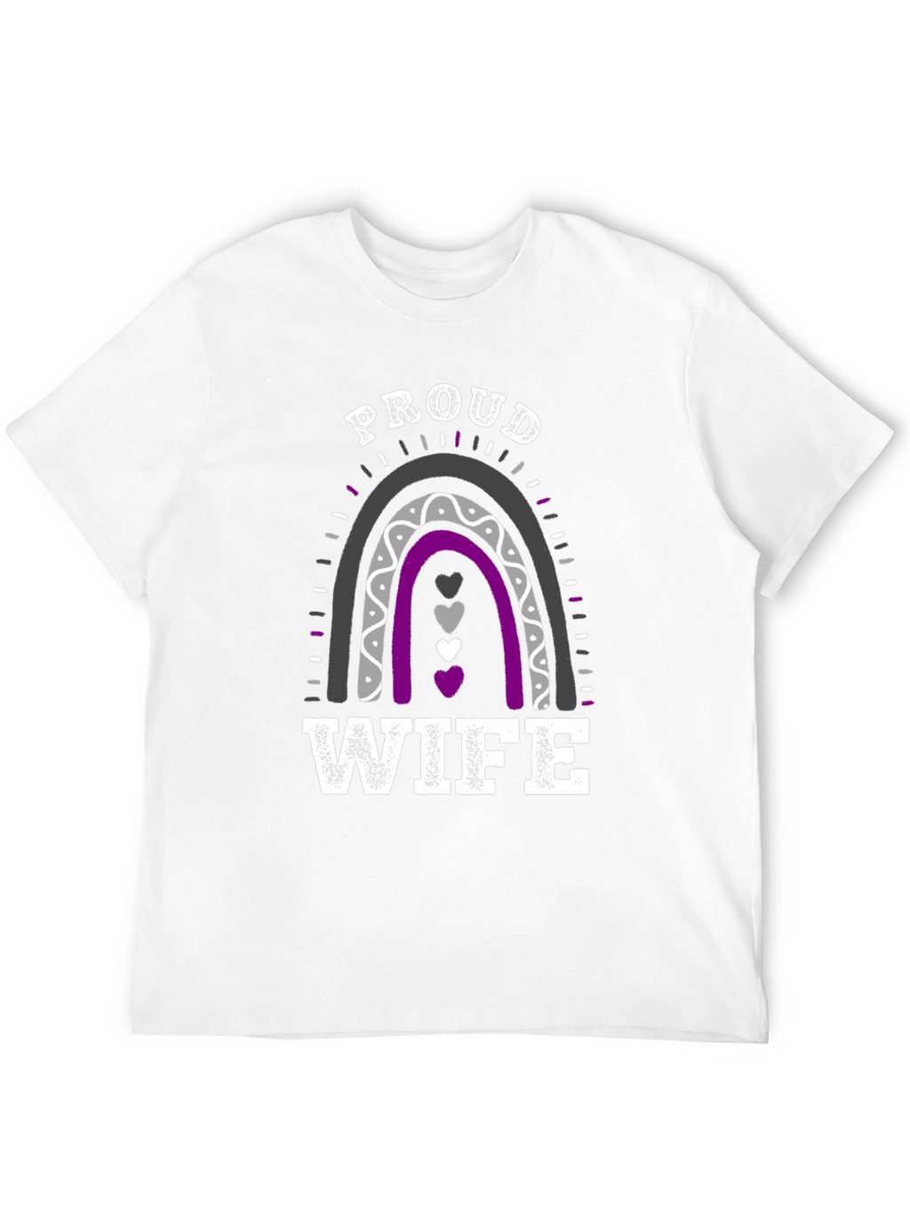 Proud Wife Rainbow Graphic T-Shirt