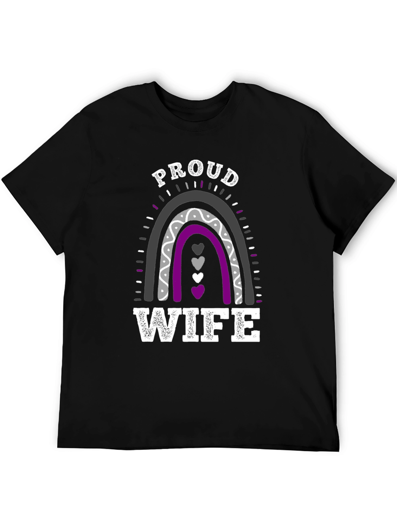 Proud Wife Rainbow Graphic T-Shirt