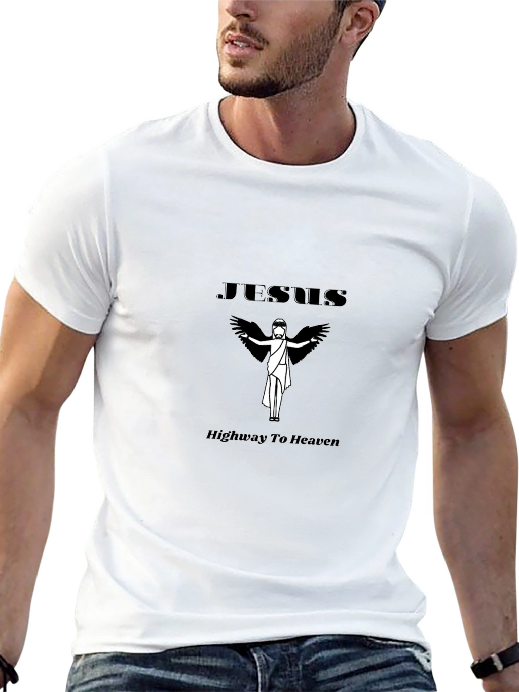 Jesus Highway To Heaven Graphic T-Shirt