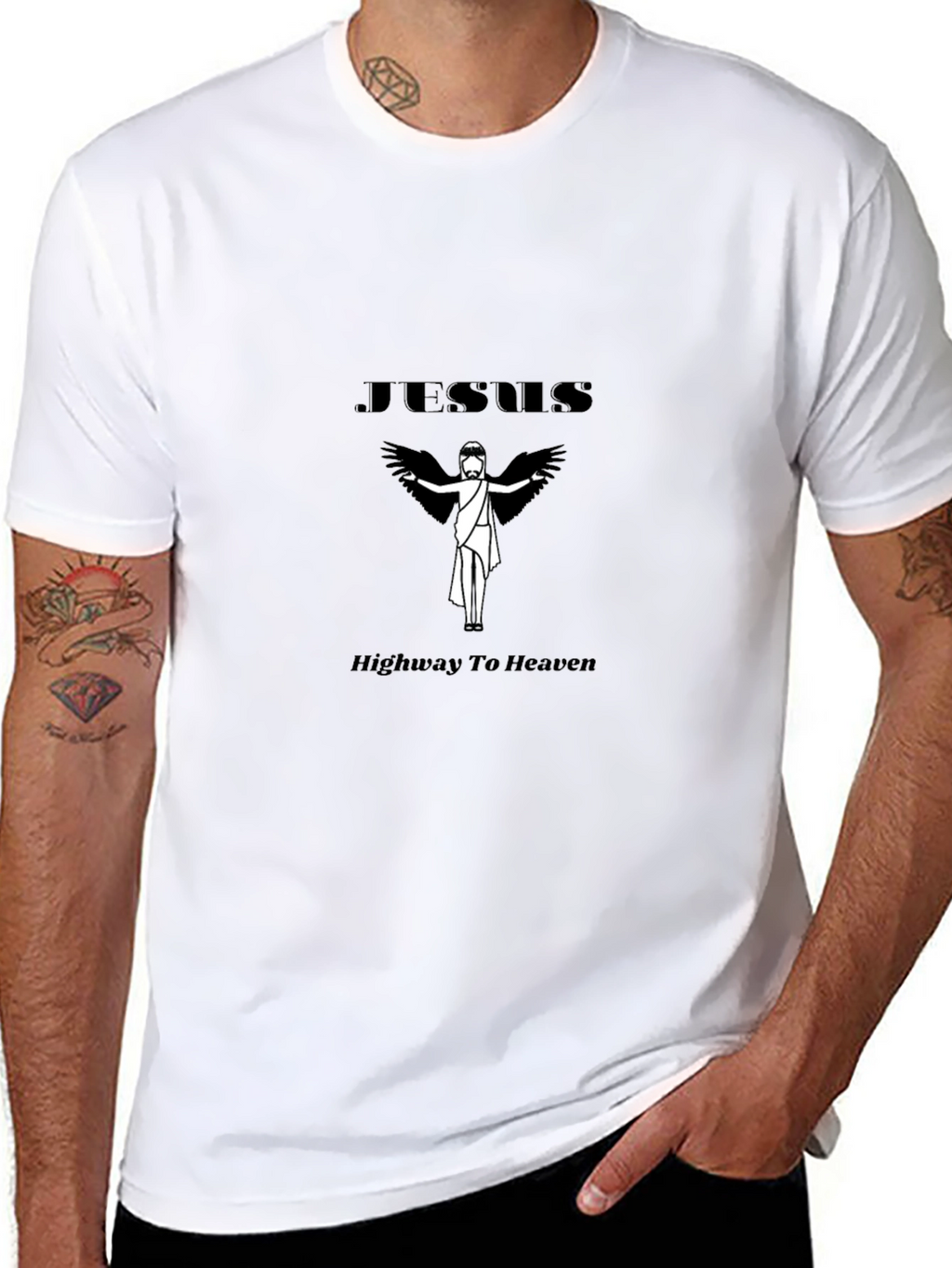 Jesus Highway To Heaven Graphic T-Shirt