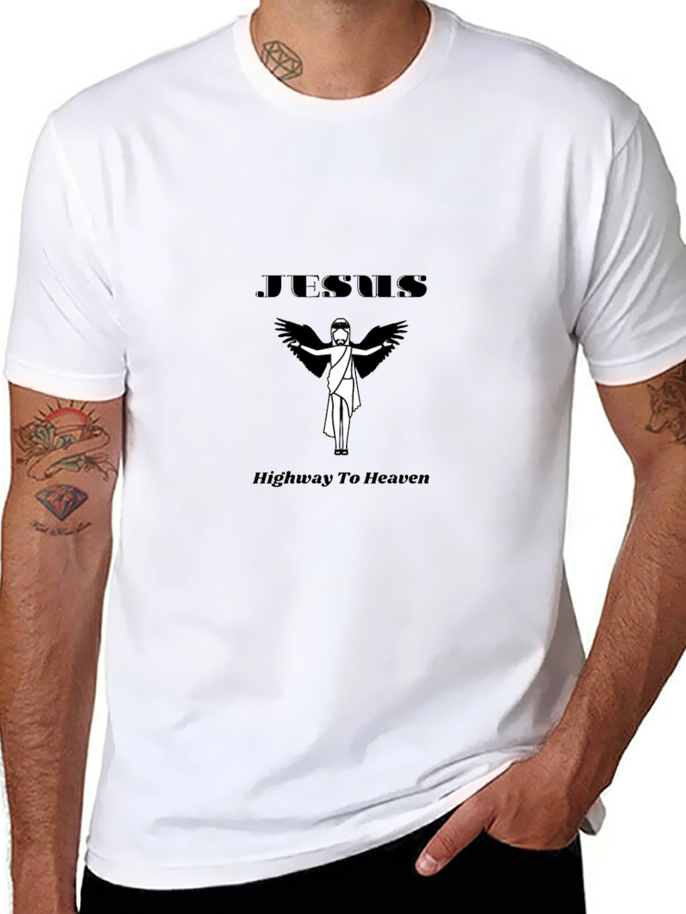 Jesus Highway To Heaven Graphic T-Shirt