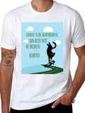 Skateboarding Cat T-Shirt - Choose to be Heartbroken Design