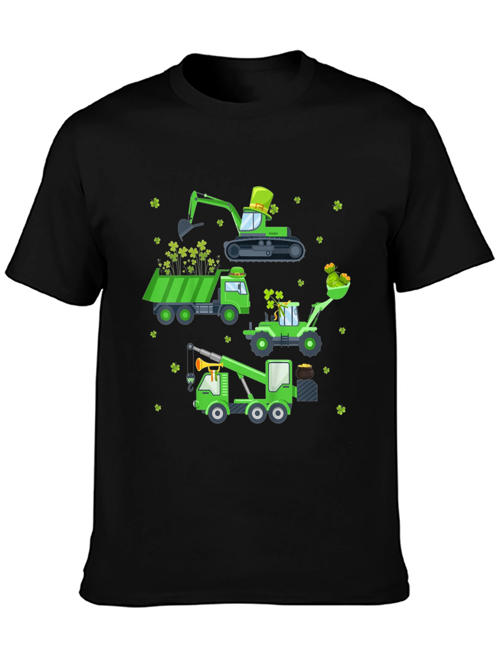 St. Patricks Day Construction Vehicle T-Shirt