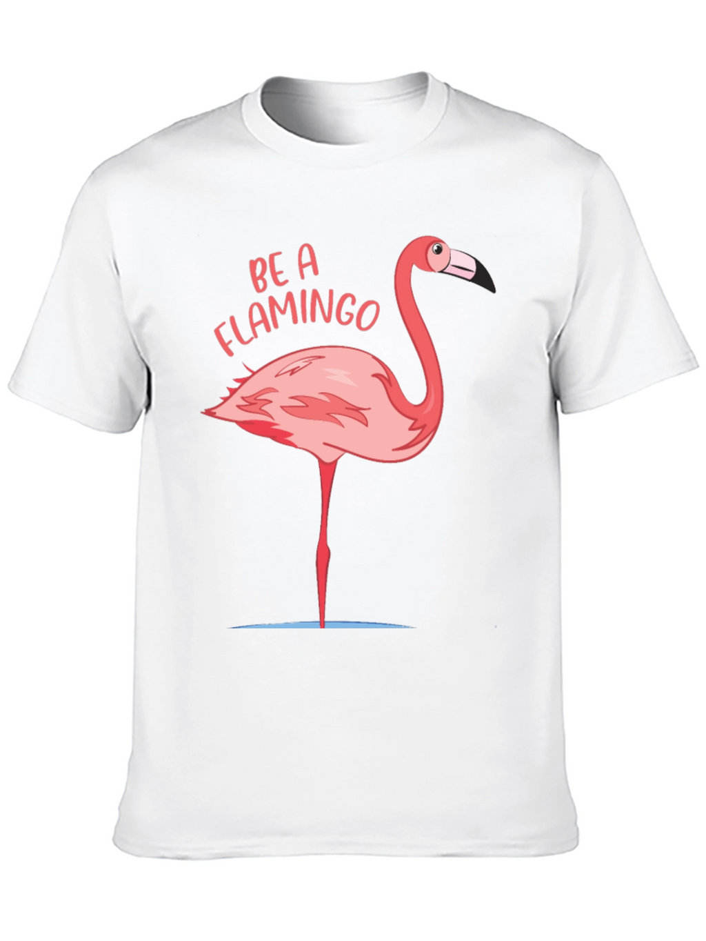 Be a Flamingo Graphic T-Shirt - Black Casual Tee